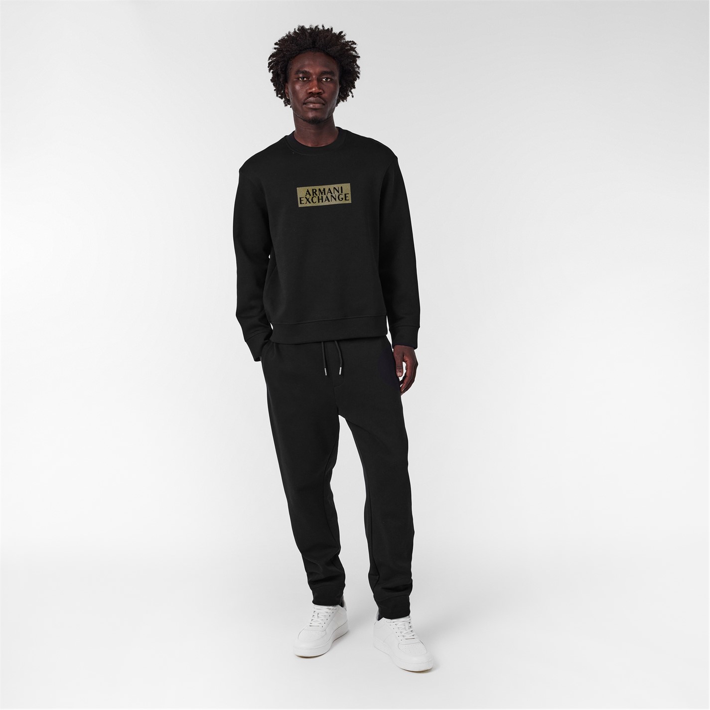 Tepláky Armani Exchange Blk 2780588 Men's Closed Cuff Fleece Tapered Joggers - 6