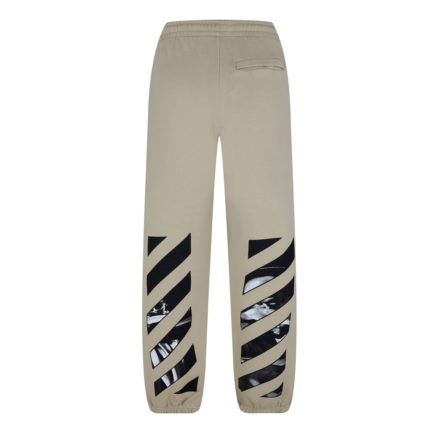 Kalhoty OFF WHITE Dark Sand 6680123 Men's Caravaggio Diagonal Fleece Joggers - 2