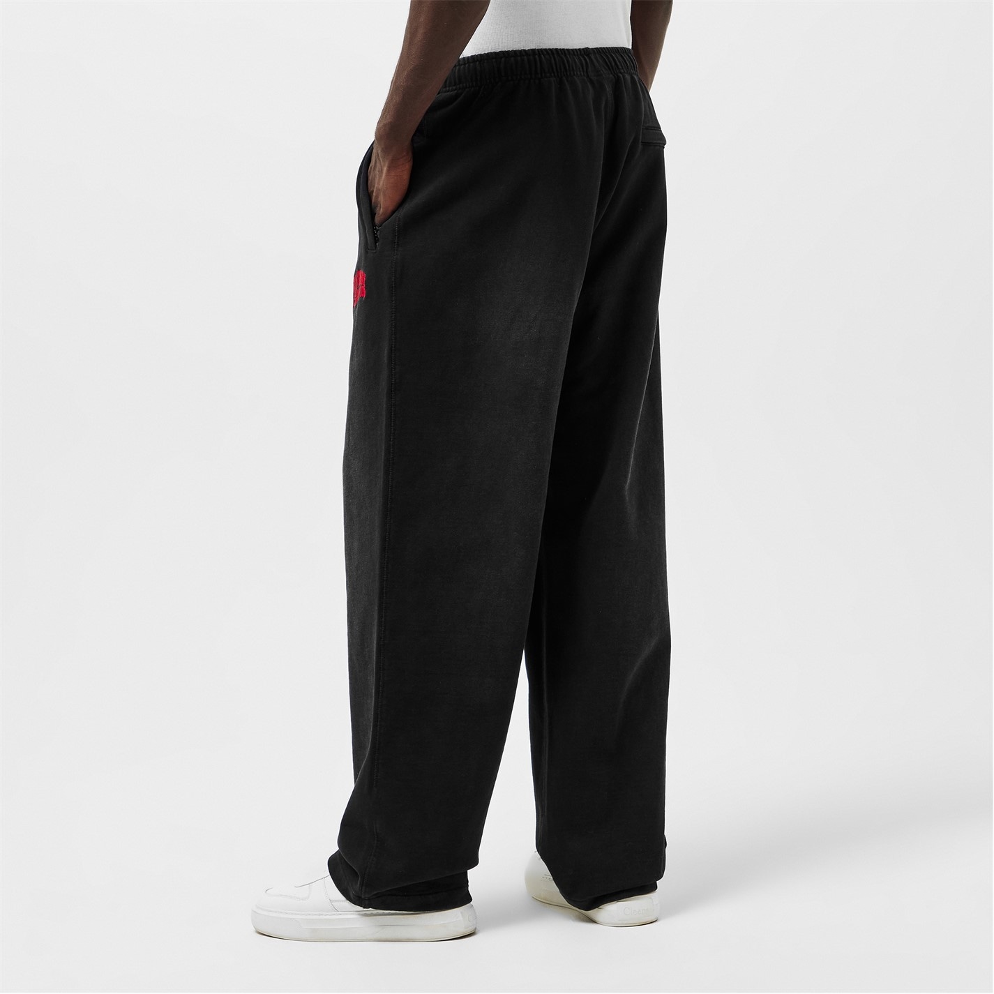 Tepláky BILLIONAIRE BOYS CLUB Washed Black 2214959 Men's Small Arch Logo Cuffed Fleece Joggers - 4
