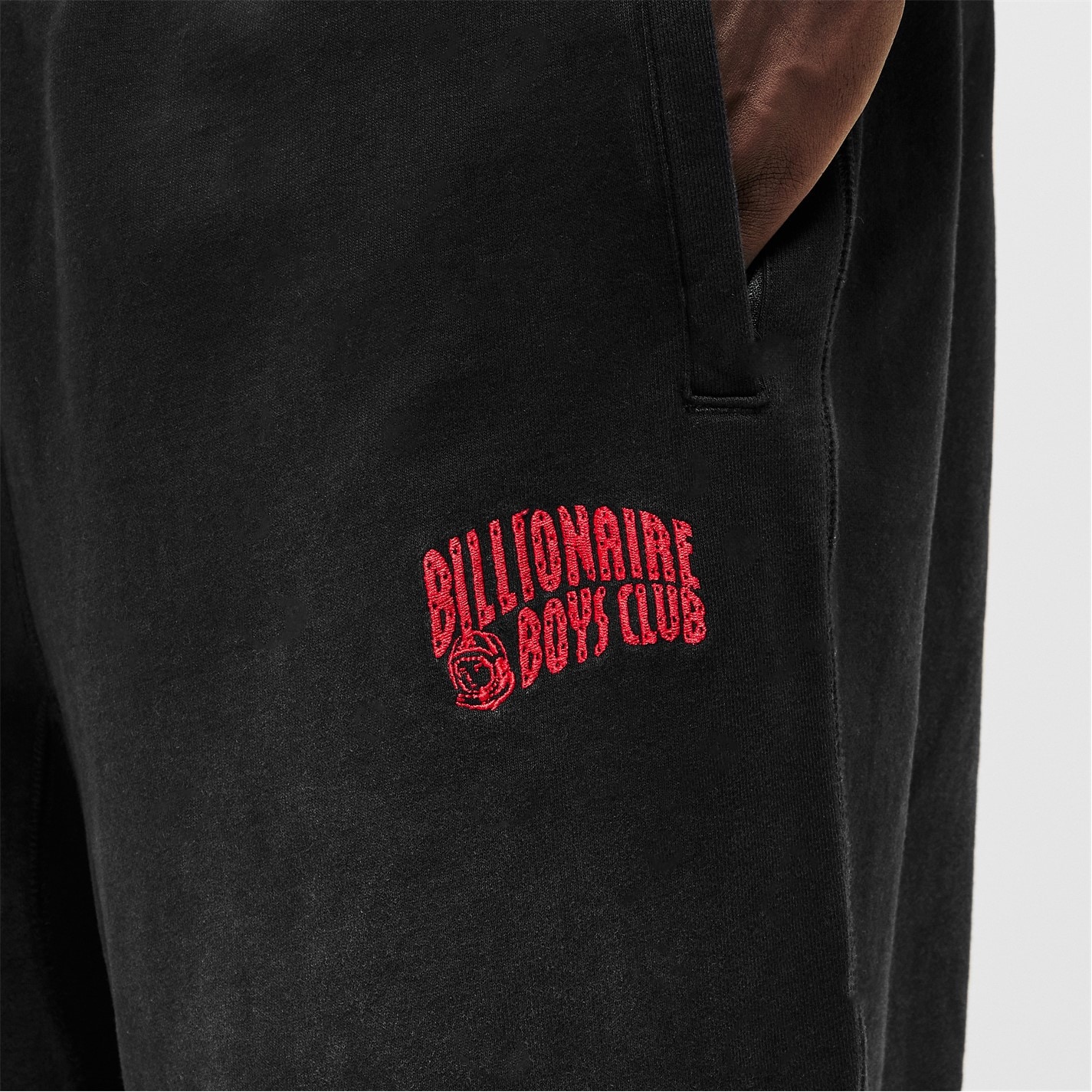 Tepláky BILLIONAIRE BOYS CLUB Washed Black 2214959 Men's Small Arch Logo Cuffed Fleece Joggers - 5