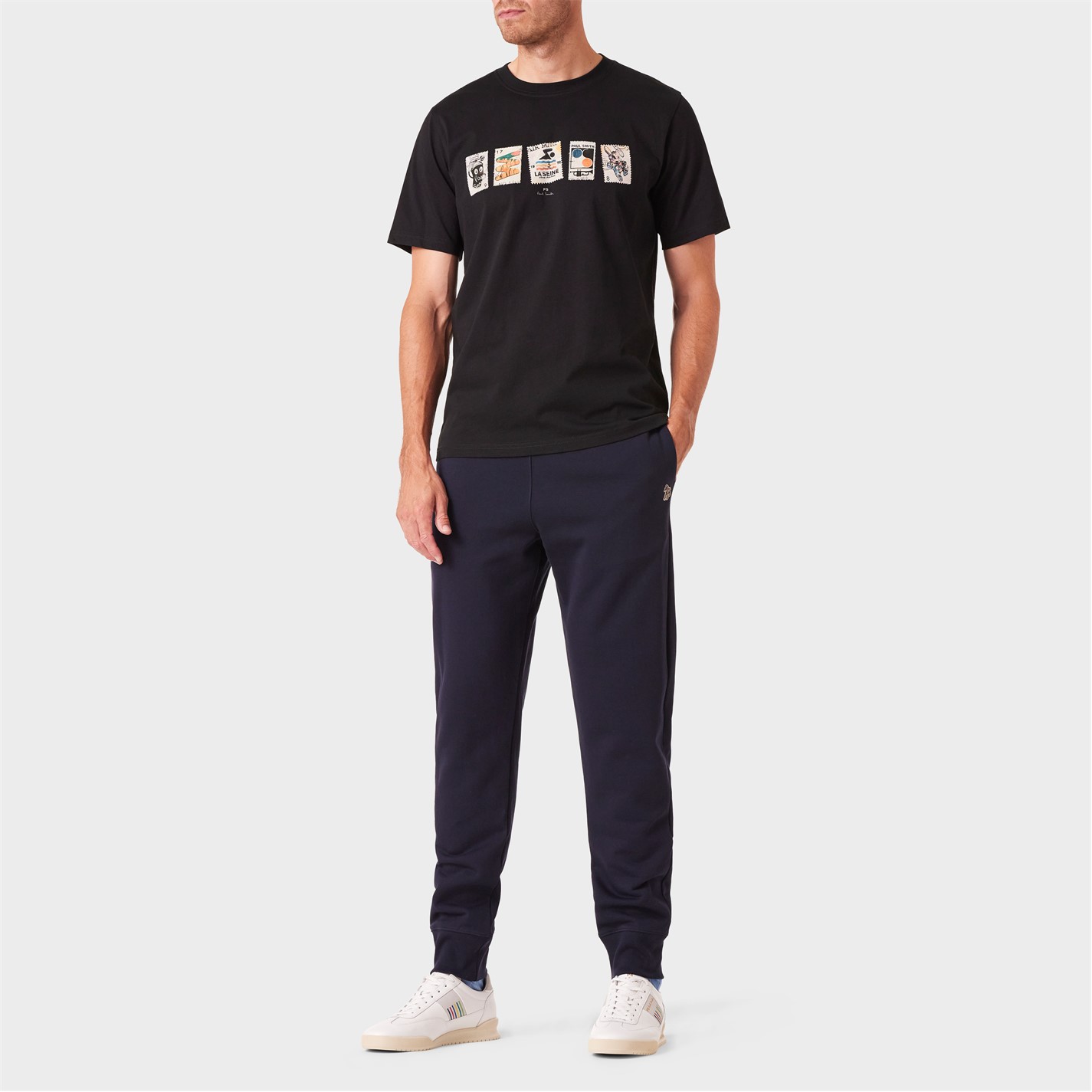 Kalhoty PS PAUL SMITH Navy 49 3329275 Men's Zebra Jogger Trousers - 3