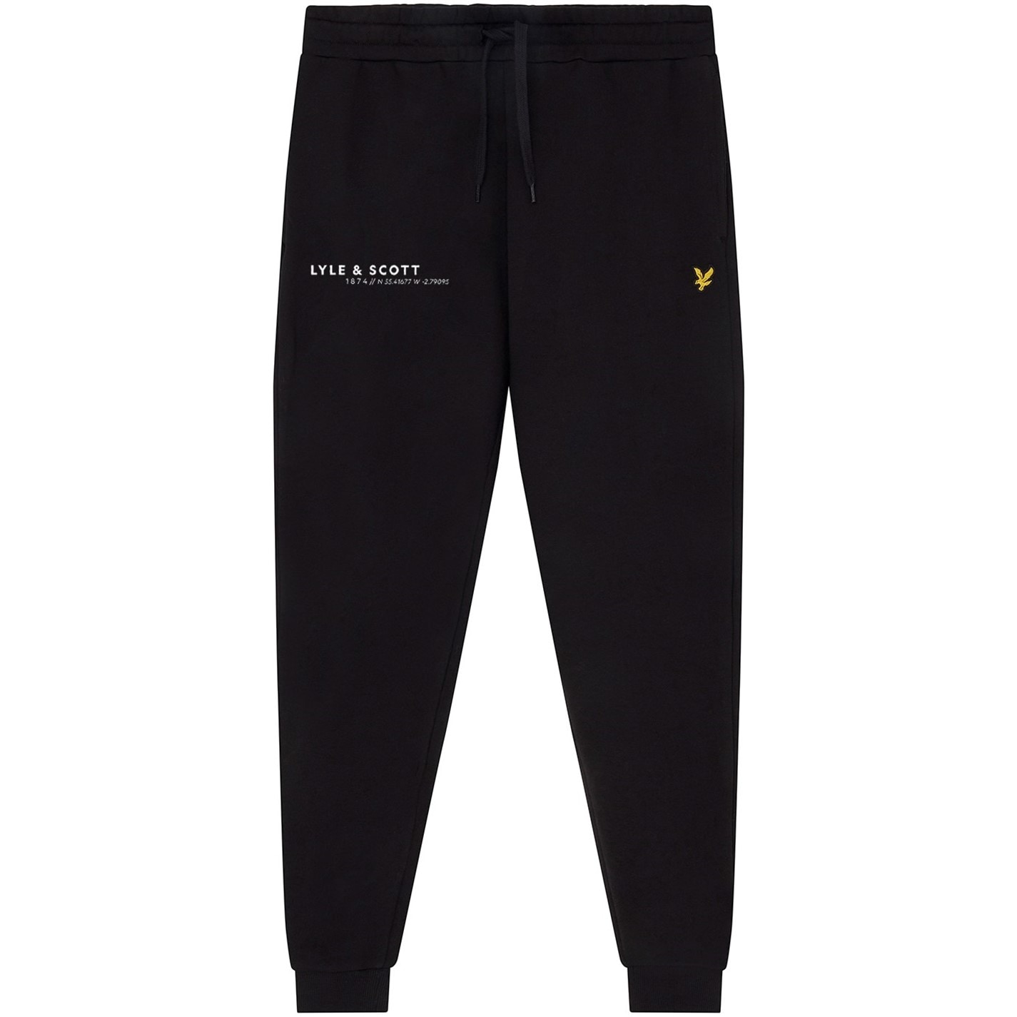 Tepláky Lyle and Scott Jet Black Z865 5872706 Men's Logo Closed Hem Fleece Joggers - 1