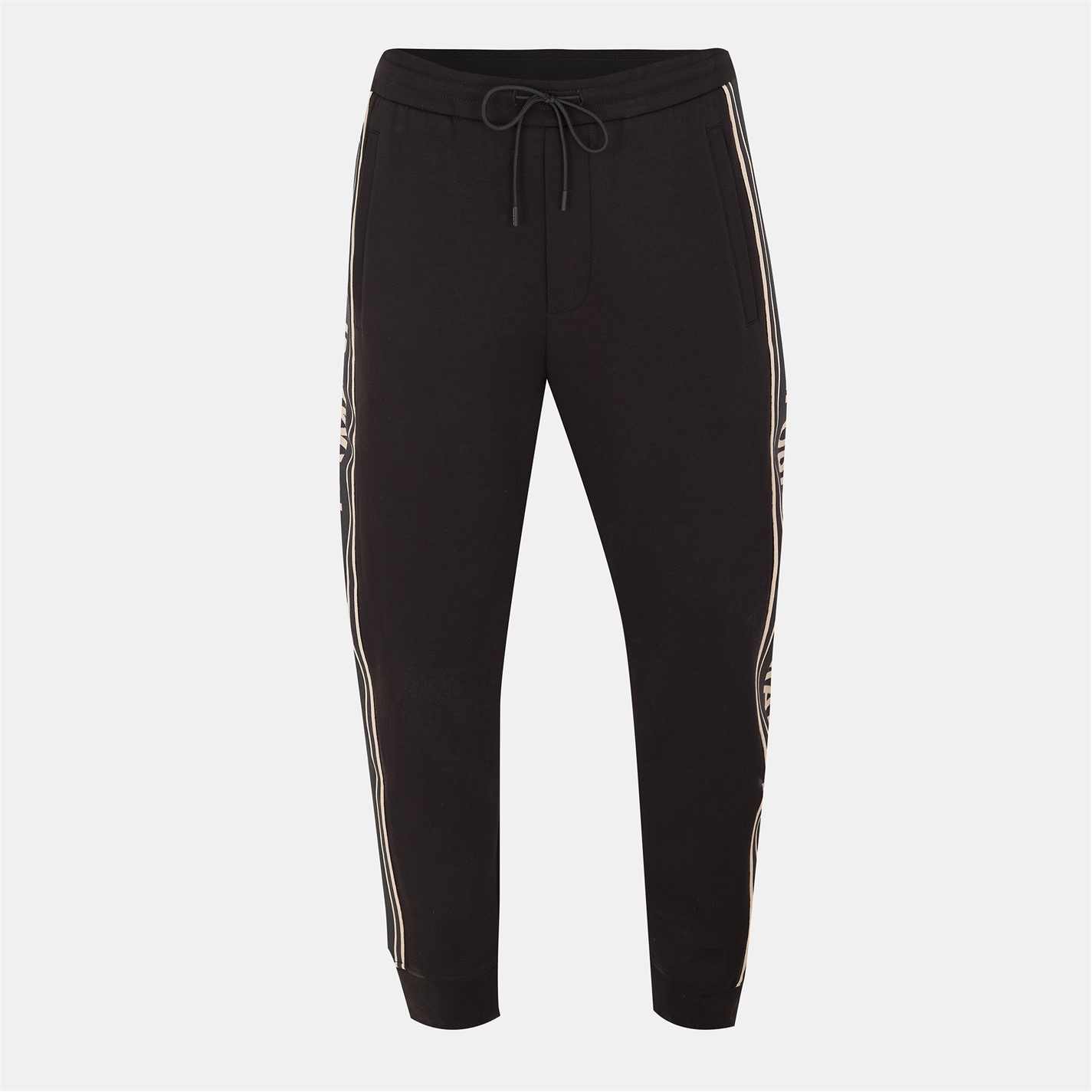 Tepláky EMPORIO ARMANI Black UC001 4592450 Men's Cuffed Fleece Joggers - 1