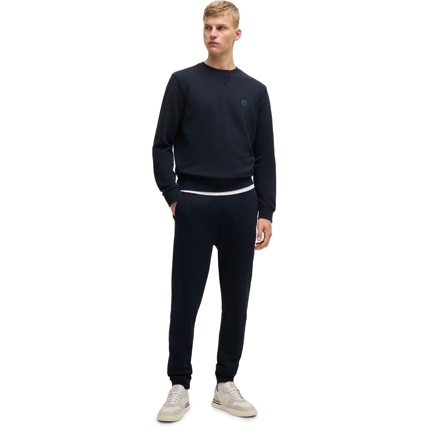 Kalhoty Boss Dark Blue 7989999 Men's Sestart Closed Hem Fleece Trousers - 3
