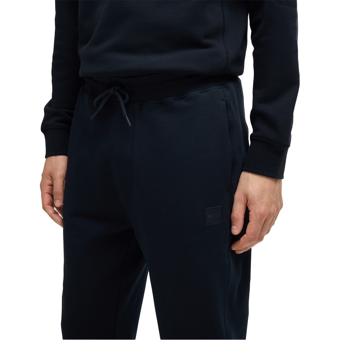 Kalhoty Boss Dark Blue 7989999 Men's Sestart Closed Hem Fleece Trousers - 4