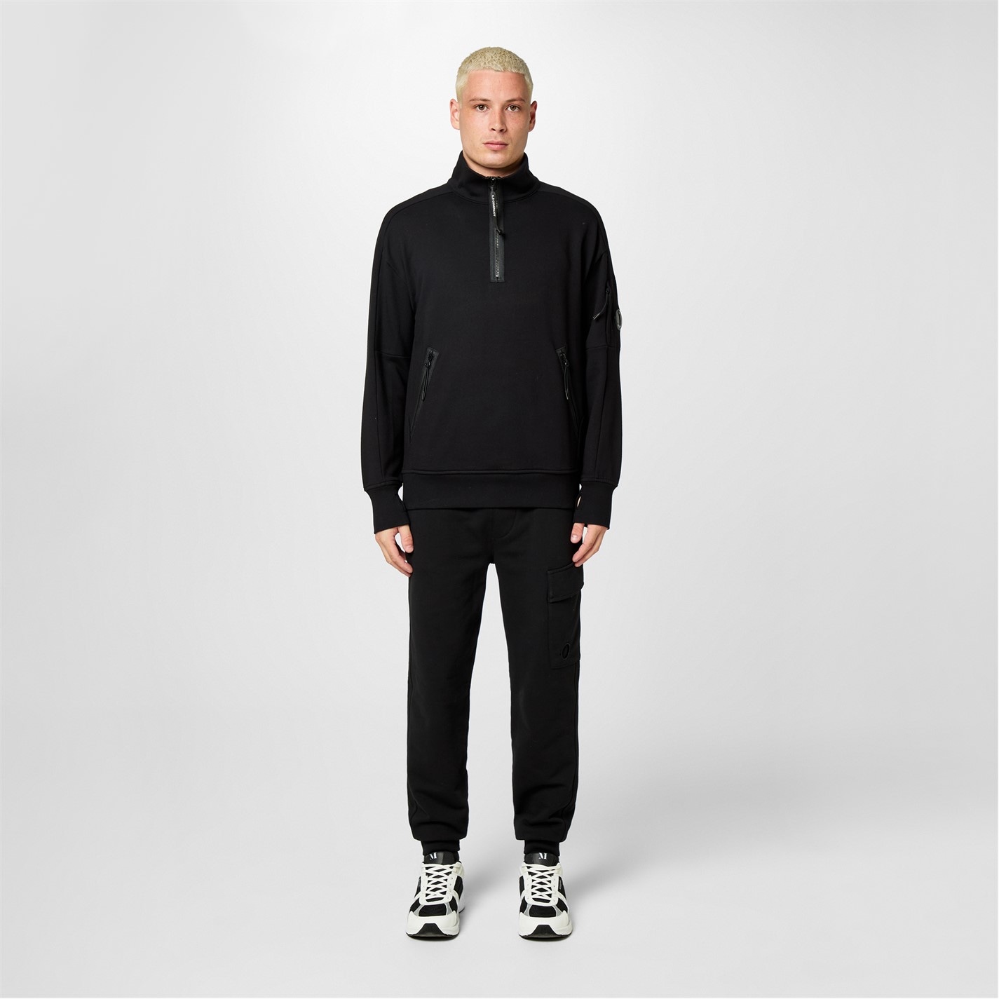 Tepláky CP COMPANY Black 3650439 Men's Lens Pocket Joggers - 6