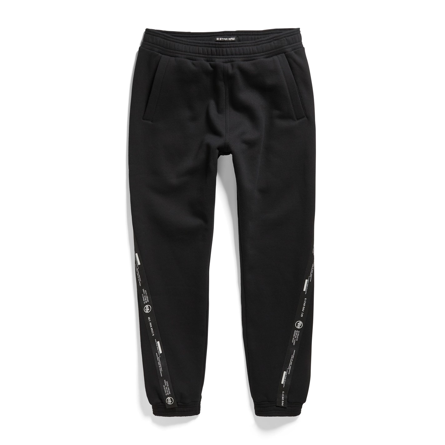 Tepláky G Star Dk Black 7524008 Men's Logo Tape Closed Cuff Fleece Joggers - 5