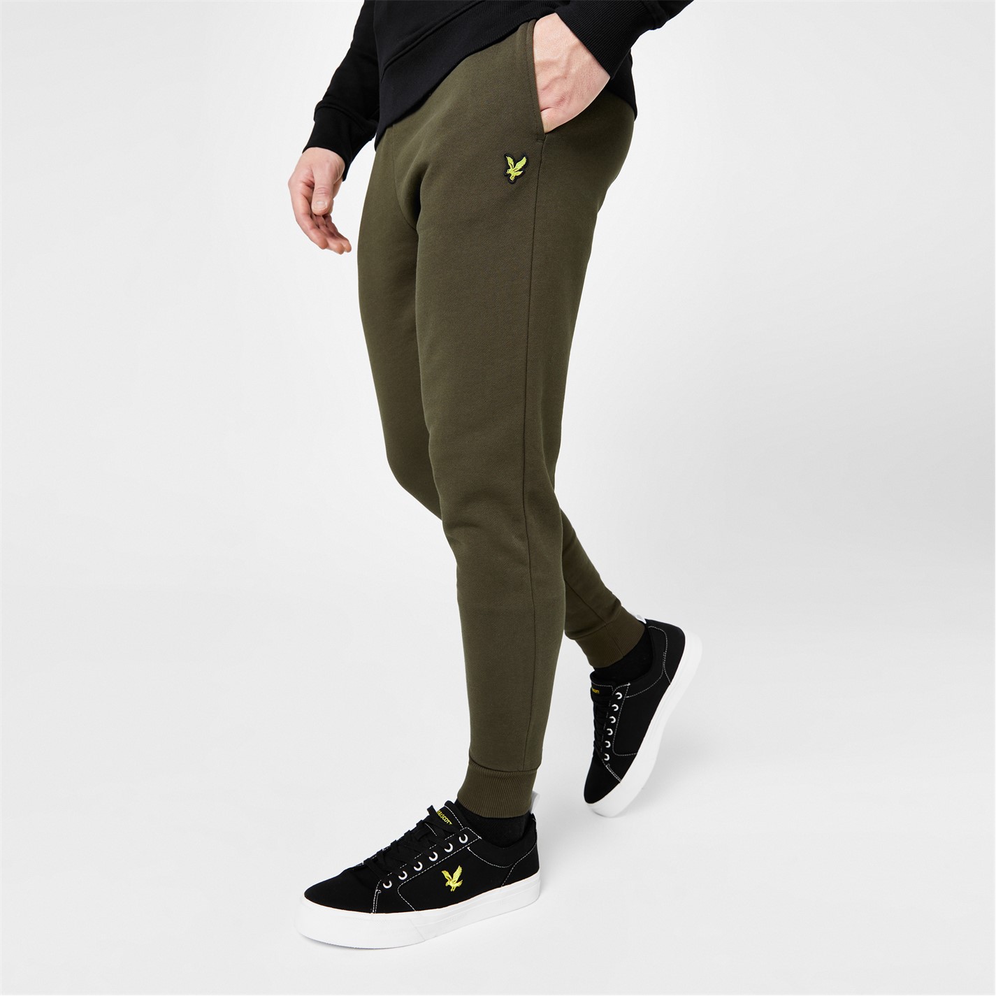 Tepláky Lyle and Scott Olive W485 3195518 Skinny Cuff Sweat Pants - 4