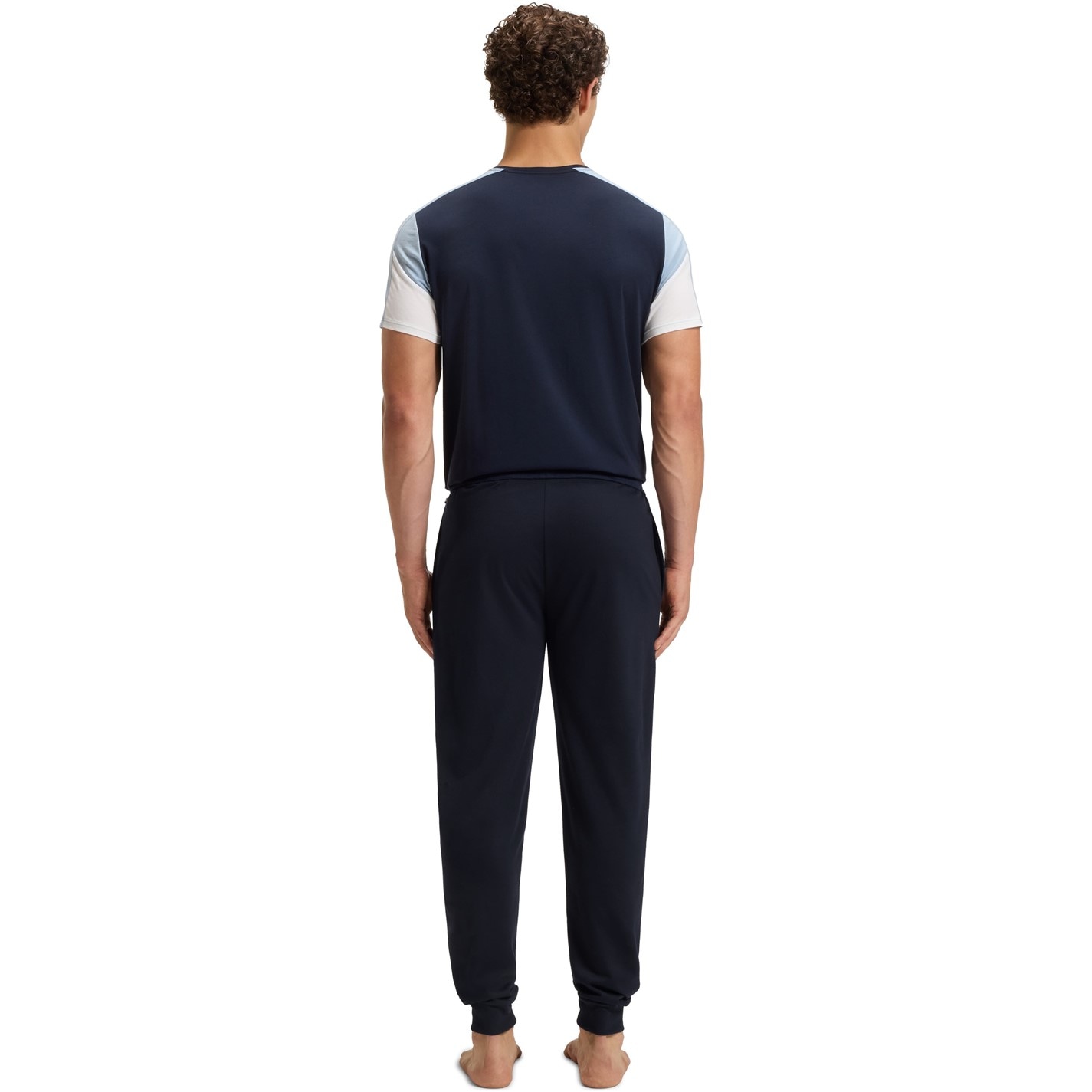 Tepláky Boss Dark Blue 404 2586216 Logo Tapered Jogging Bottoms - 4