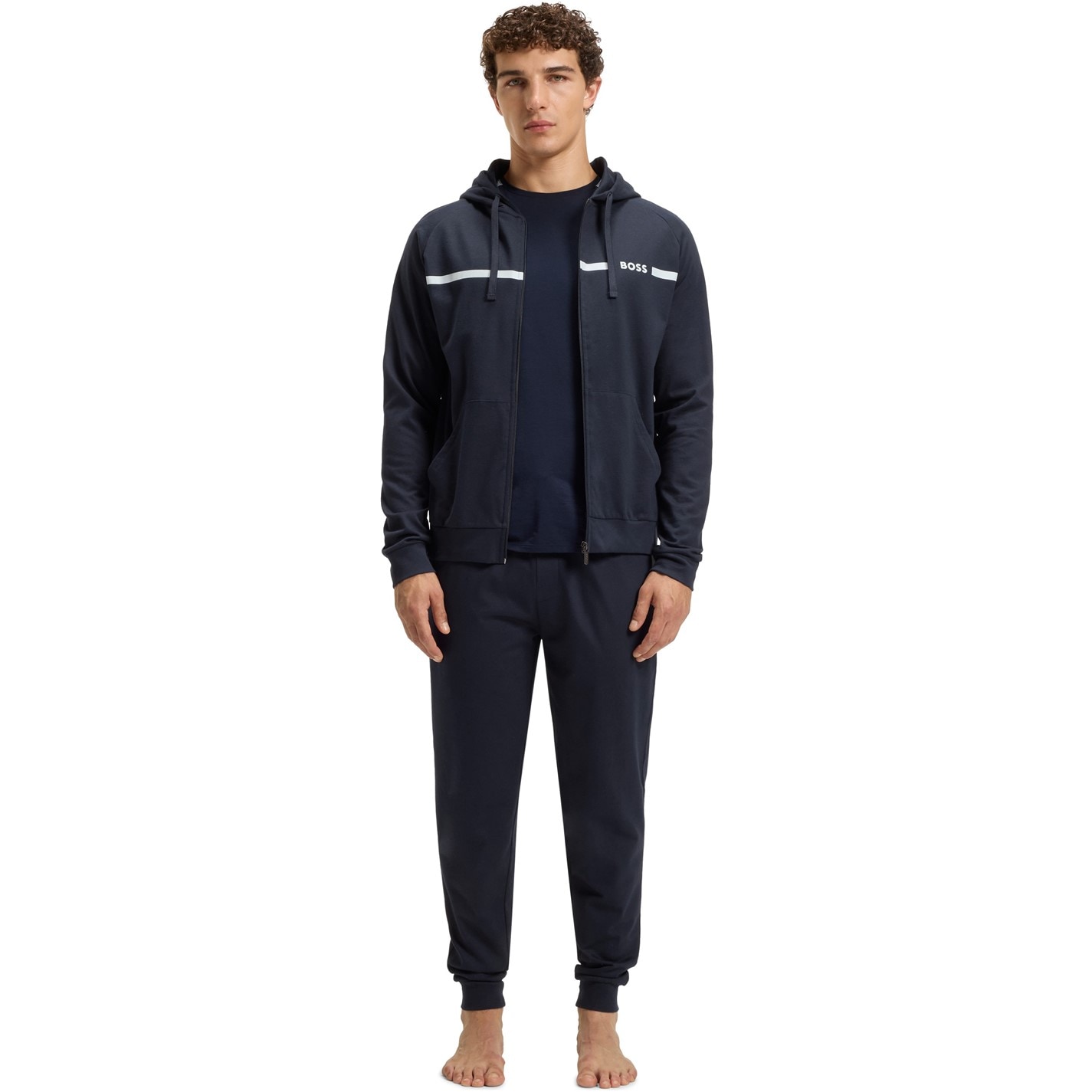 Tepláky Boss Dark Blue 404 2586216 Logo Tapered Jogging Bottoms - 5