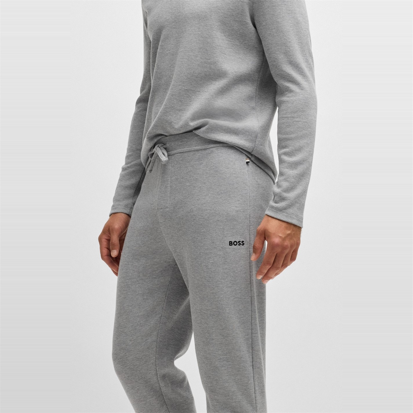 Tepláky Boss Grey 6910440 Men's BW Waffle Jogging Bottoms - 4