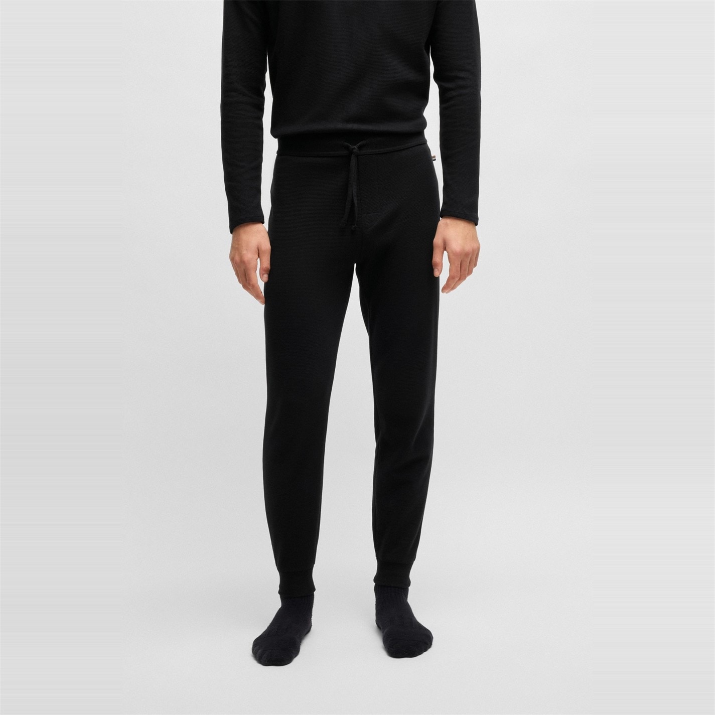 Tepláky Boss Black 001 5528397 Men's BW Waffle Jogging Bottoms - 2