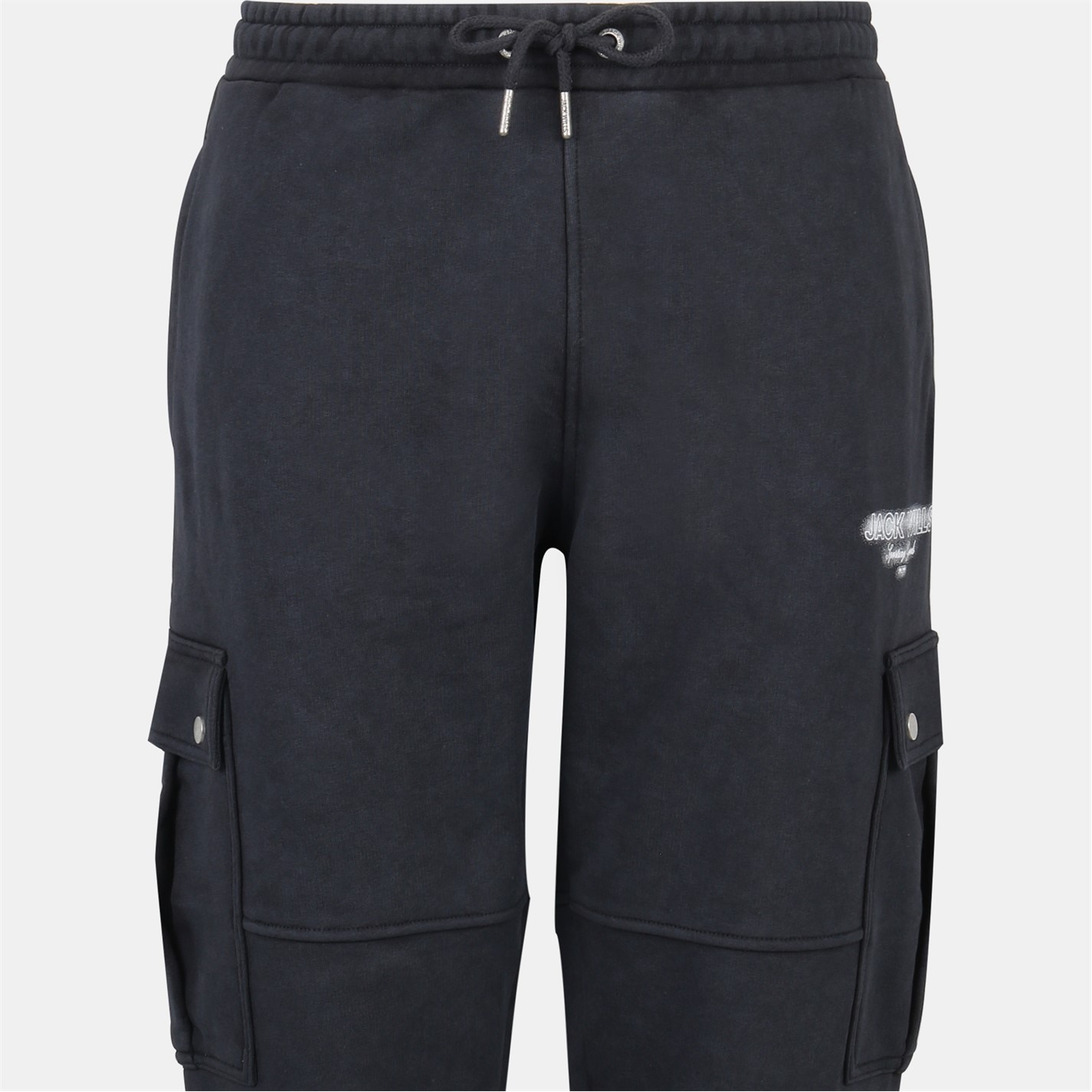 Tepláky Jack Wills Black 2218601 Men's Script Cargo Cotton Ribbed Cuffs Joggers - 4