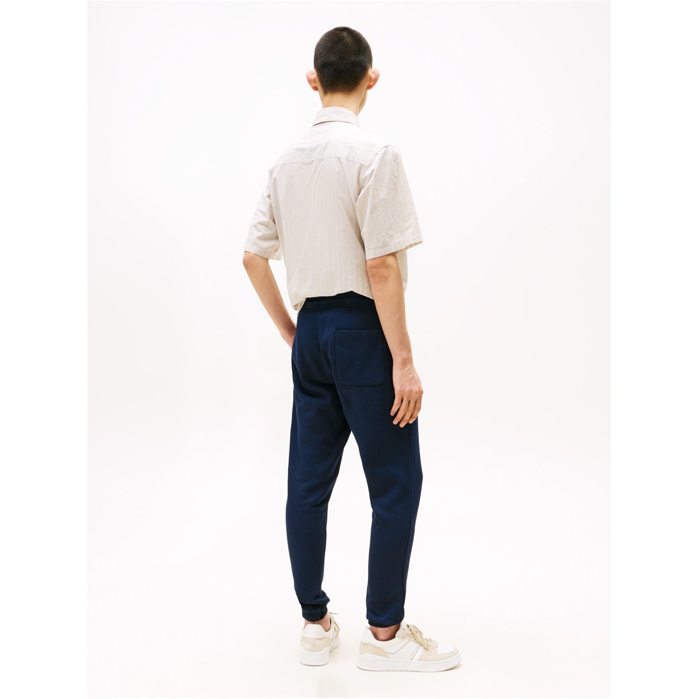 Tepláky Tommy Jeans Dark Navy C1G 211236 Men's TJ Flag Slim Closed Hem Fleece Joggers - 4