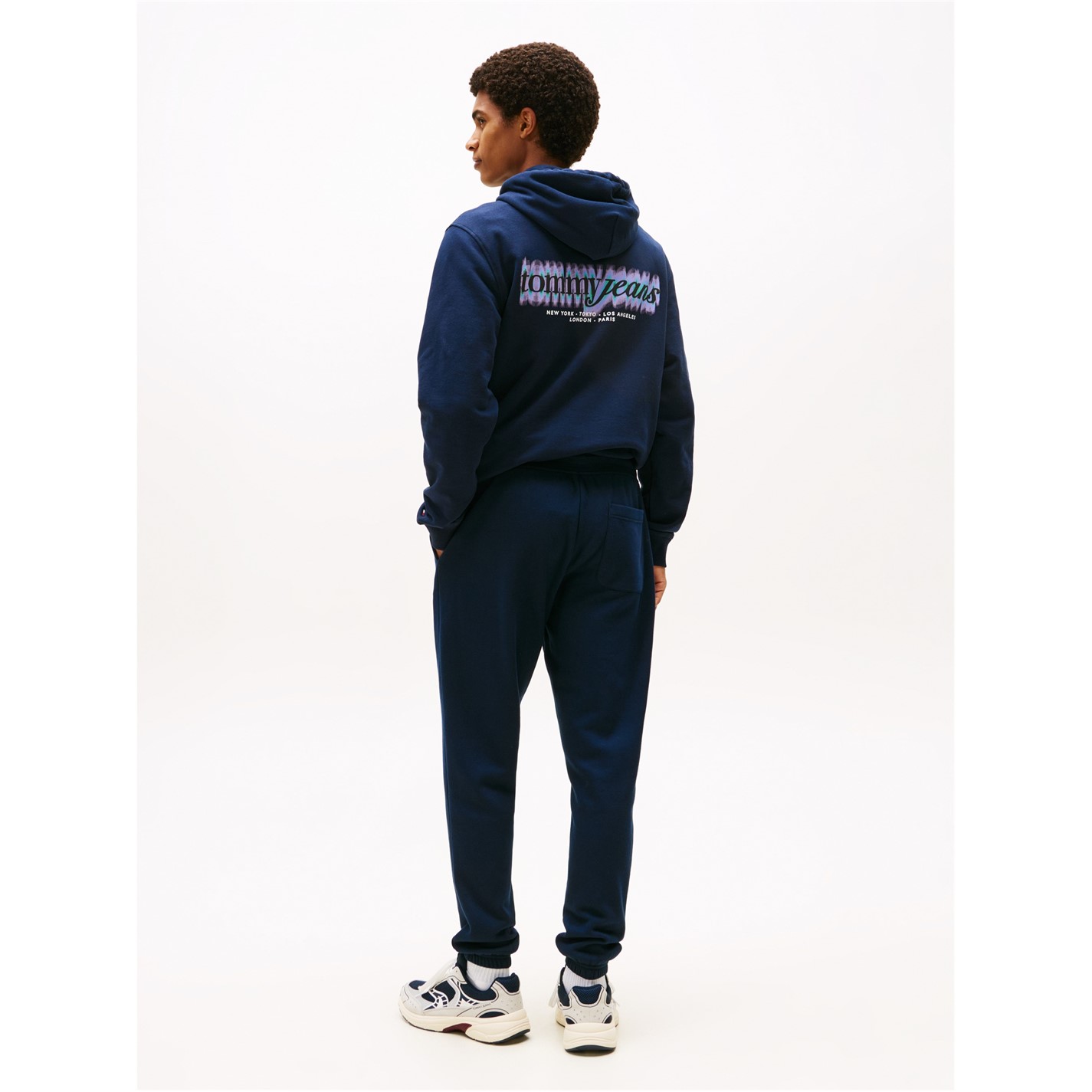Tepláky Tommy Jeans Dark Navy C1G 211236 Men's TJ Flag Slim Closed Hem Fleece Joggers - 7