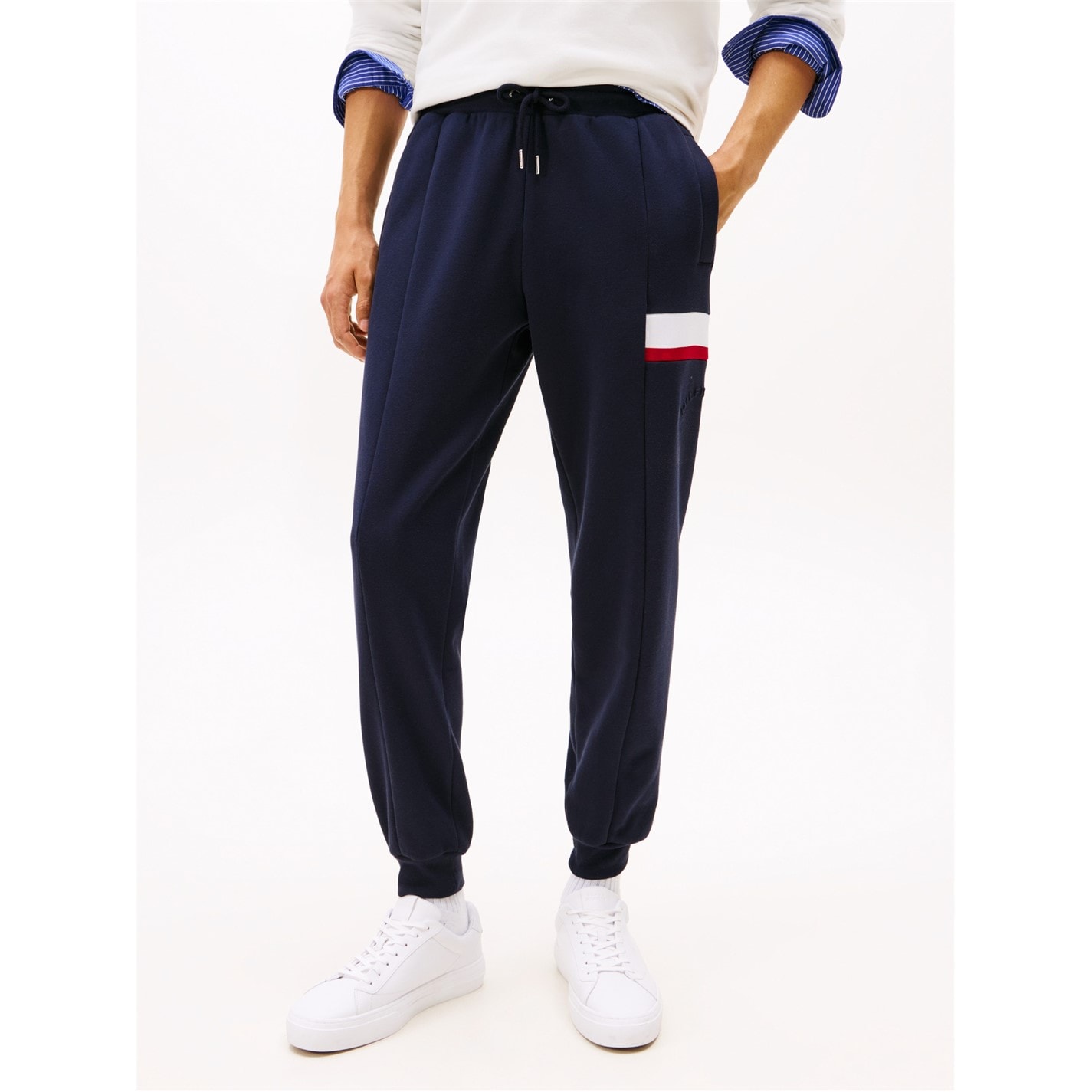 Tepláky Tommy Hilfiger Desert Sky DW5 8211214 Men's Sleeve Tape Fleece Tapered Fit Joggers - 3