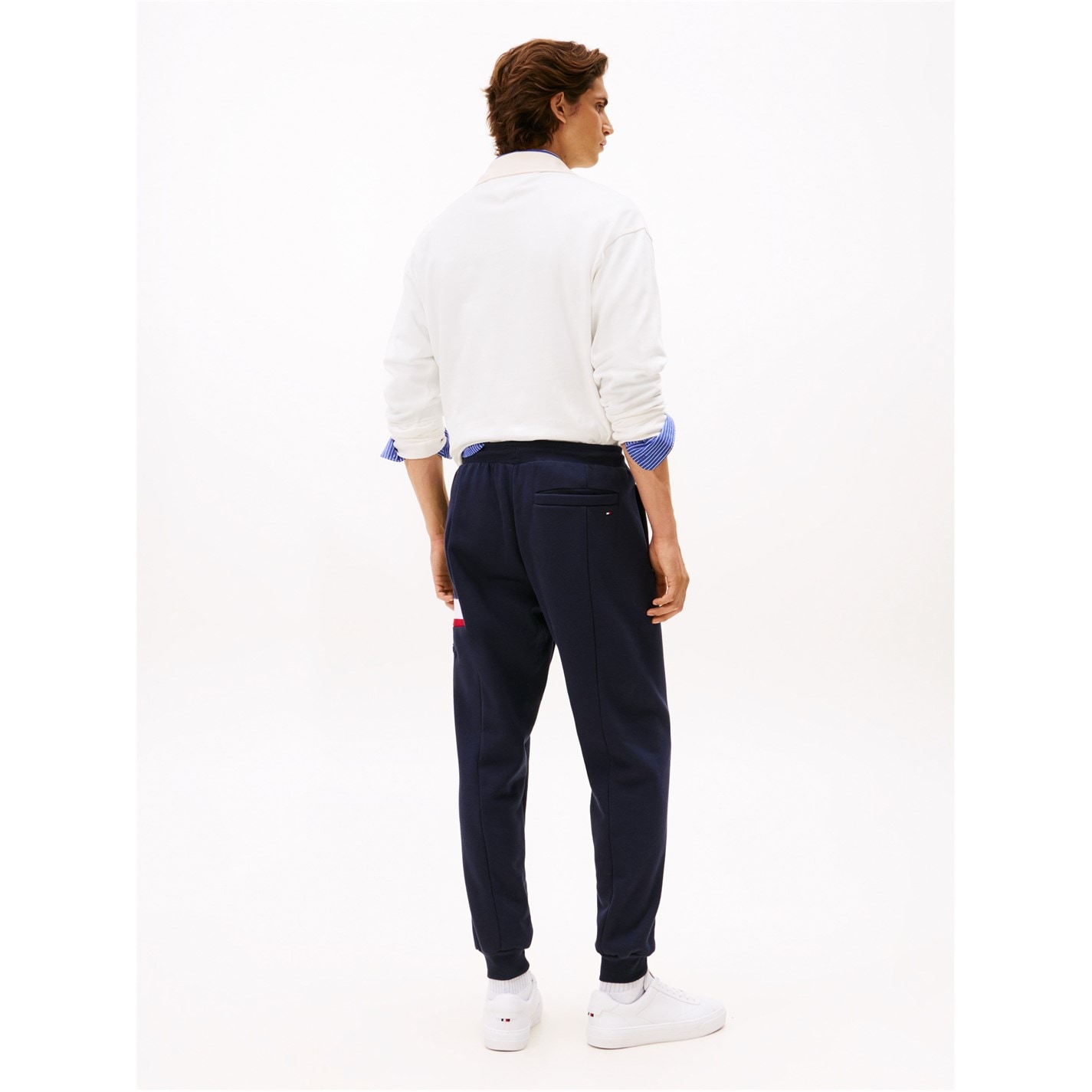 Tepláky Tommy Hilfiger Desert Sky DW5 8211214 Men's Sleeve Tape Fleece Tapered Fit Joggers - 4