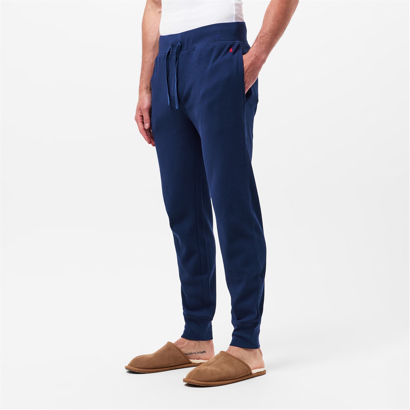 Tepláky Polo Ralph Lauren Cruise Navy 3438315 Men's Waffle Cuffed Fleece Joggers - 3