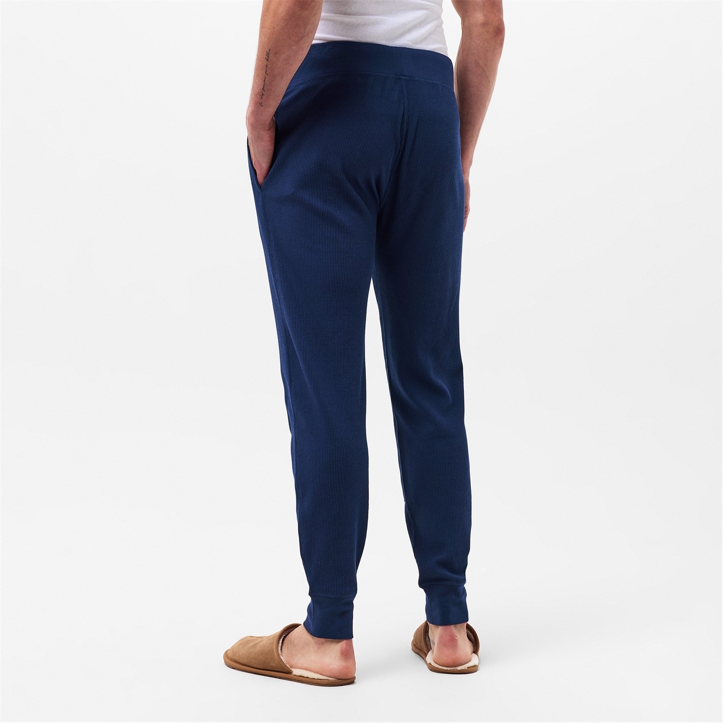 Tepláky Polo Ralph Lauren Cruise Navy 3438315 Men's Waffle Cuffed Fleece Joggers - 4