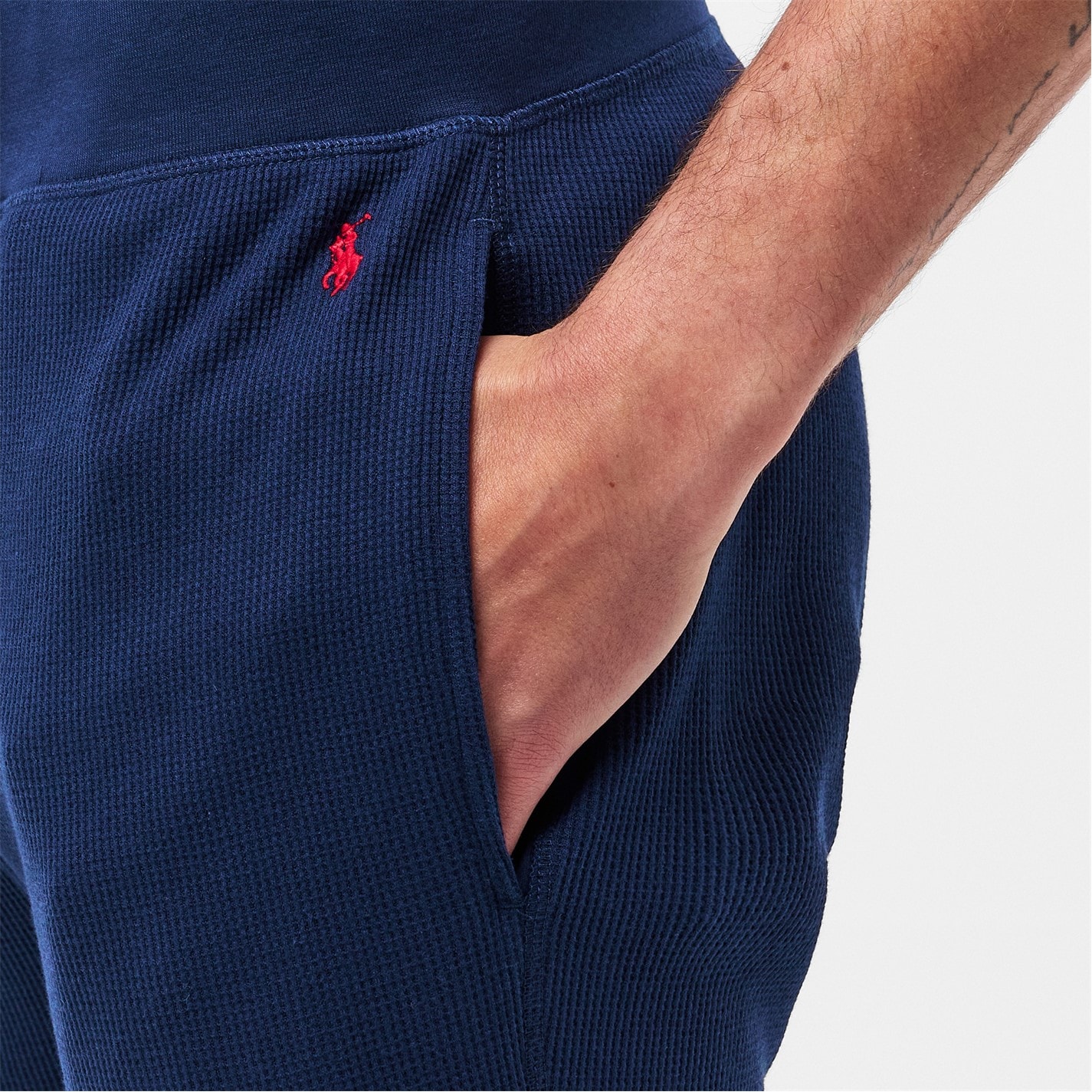 Tepláky Polo Ralph Lauren Cruise Navy 3438315 Men's Waffle Cuffed Fleece Joggers - 5