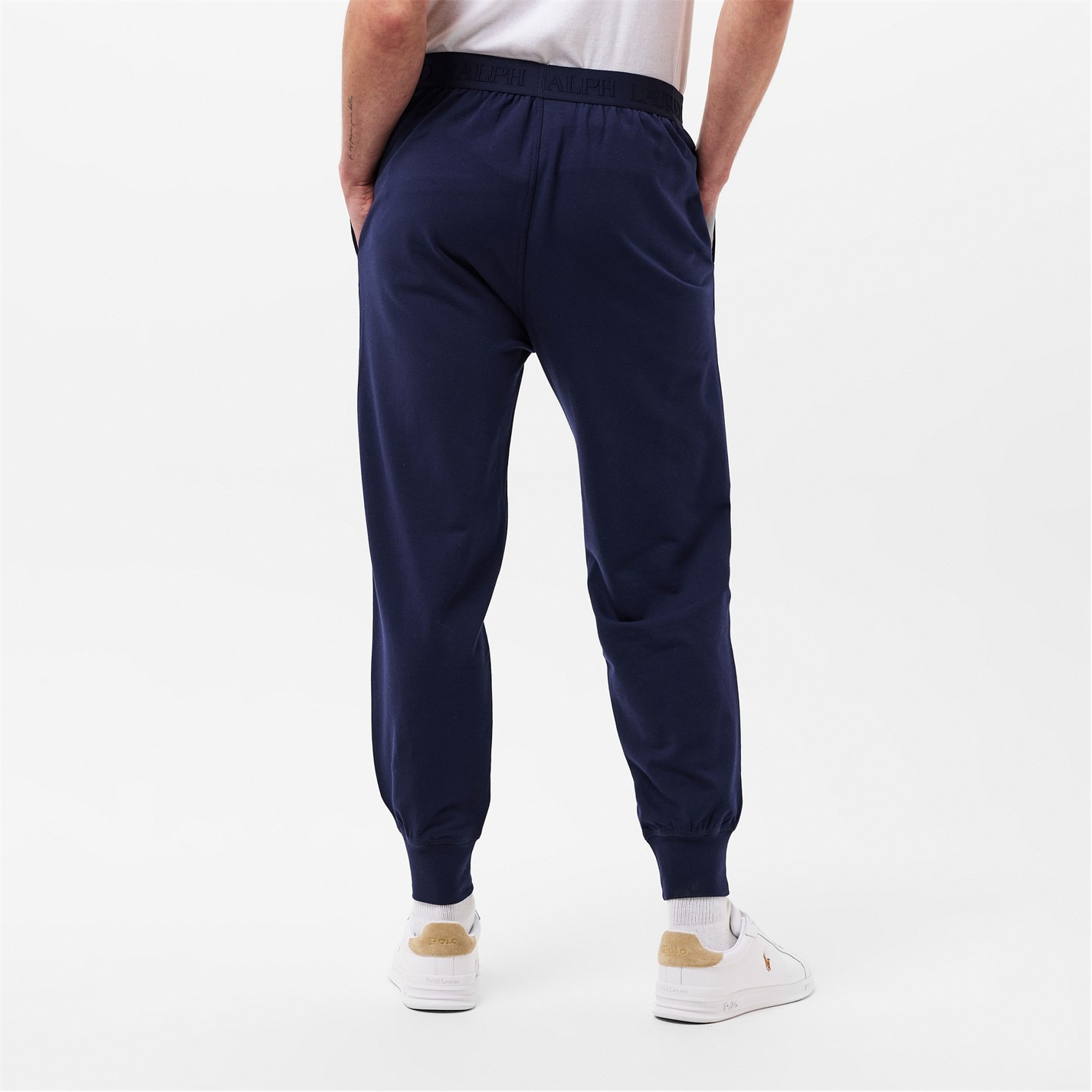 Tepláky Polo Ralph Lauren Cruise Navy 6767678 Men's Tonal Taped Closed Hem Jersey Joggers - 4