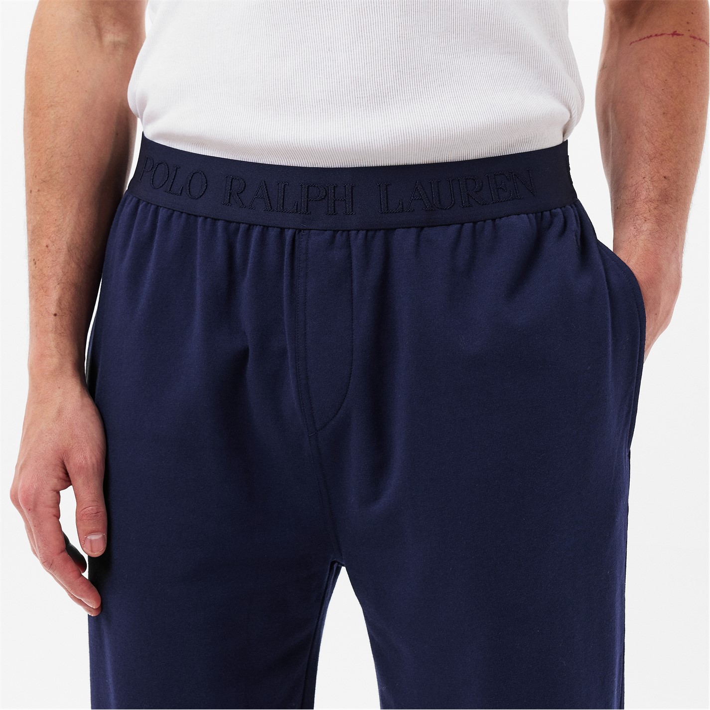 Tepláky Polo Ralph Lauren Cruise Navy 6767678 Men's Tonal Taped Closed Hem Jersey Joggers - 5