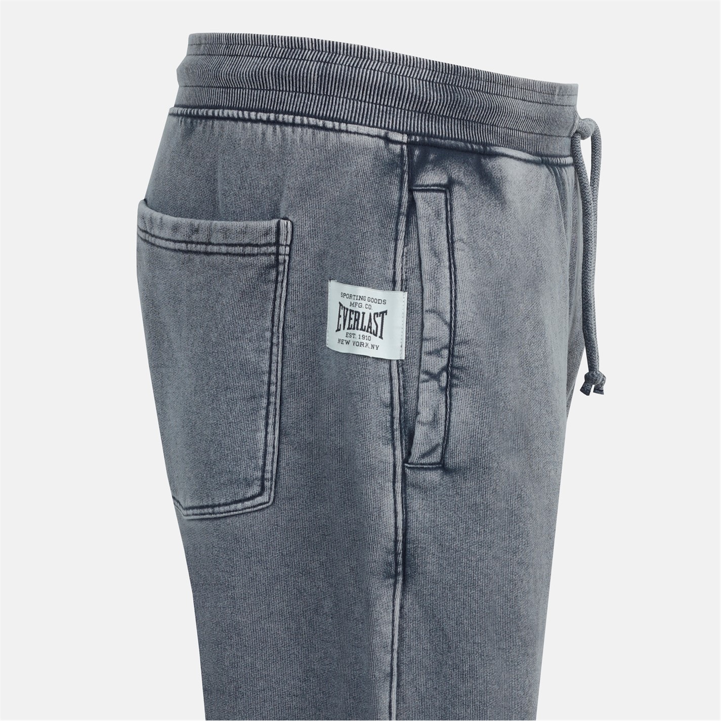 Tepláky Everlast Washed Grey 621028 Men's NYC Jog Closed Hem Fleece Joggers - 4