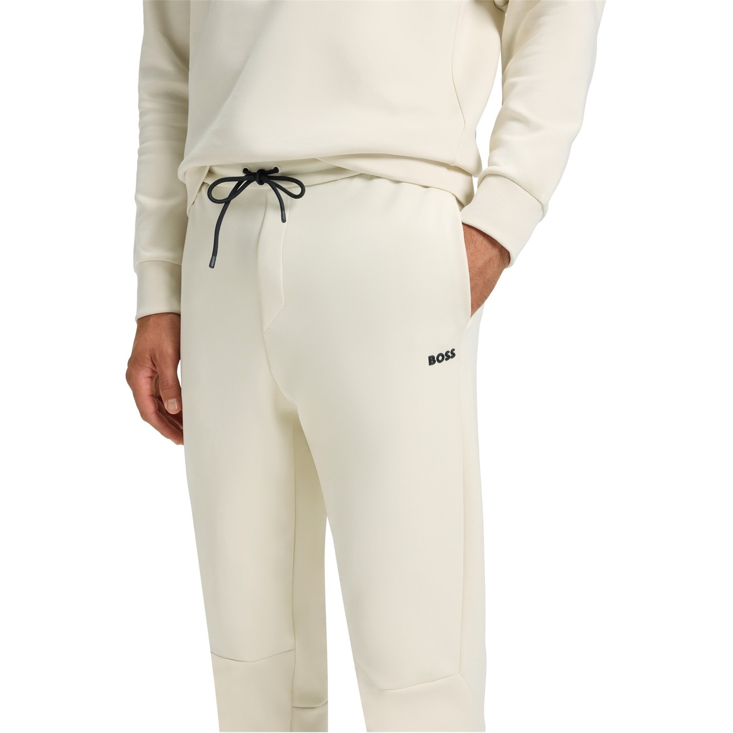 Tepláky Boss Open White 6999767 Mens BOSS GREEN Soft Cotton-Blend Jogging Bottoms - 3