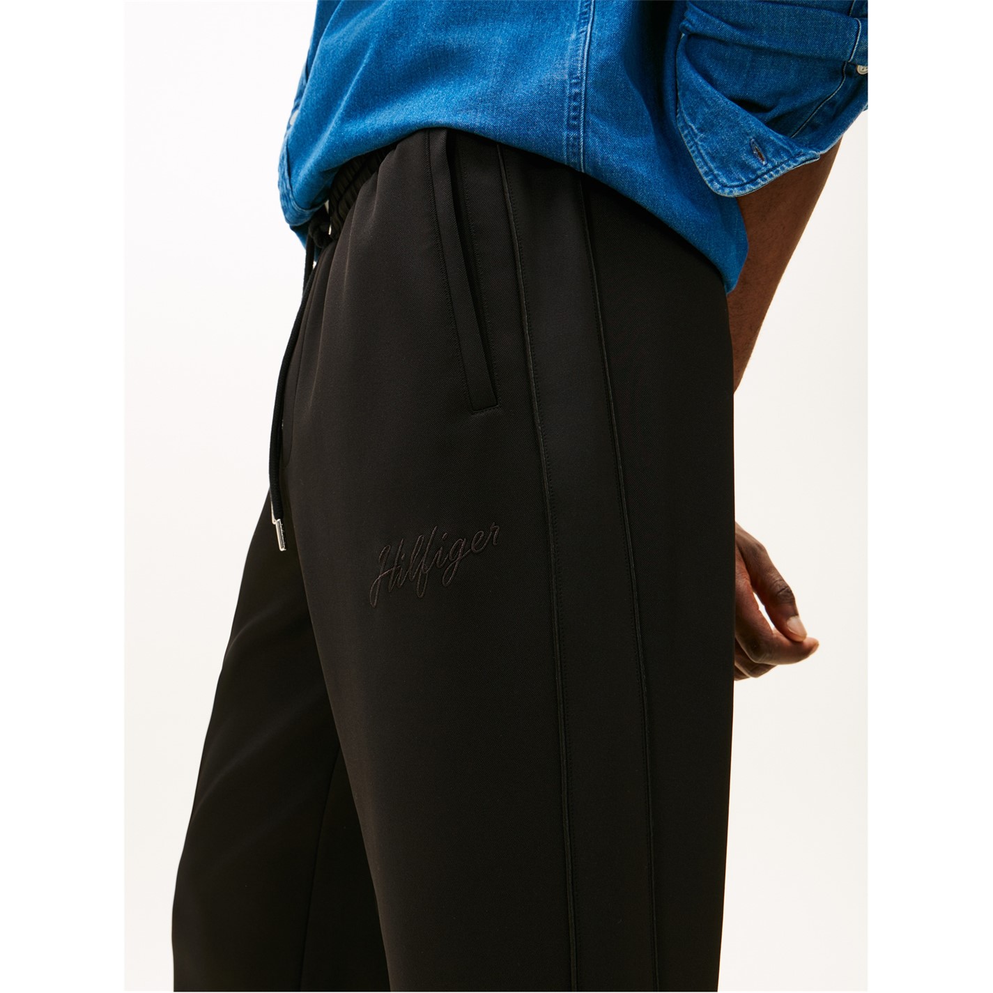 Tepláky Tommy Hilfiger Black 933325 Men's Open Hem Fleece Joggers - 3