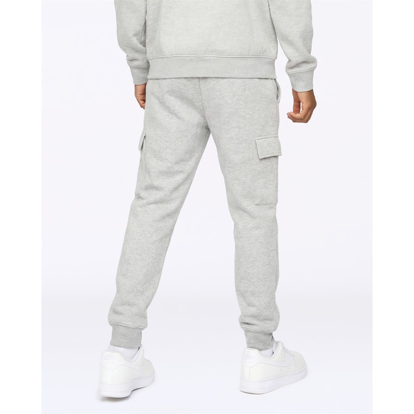 Tepláky SikSilk Grey Marl 309108 Men's Closed Hem Fleece Joggers - 3