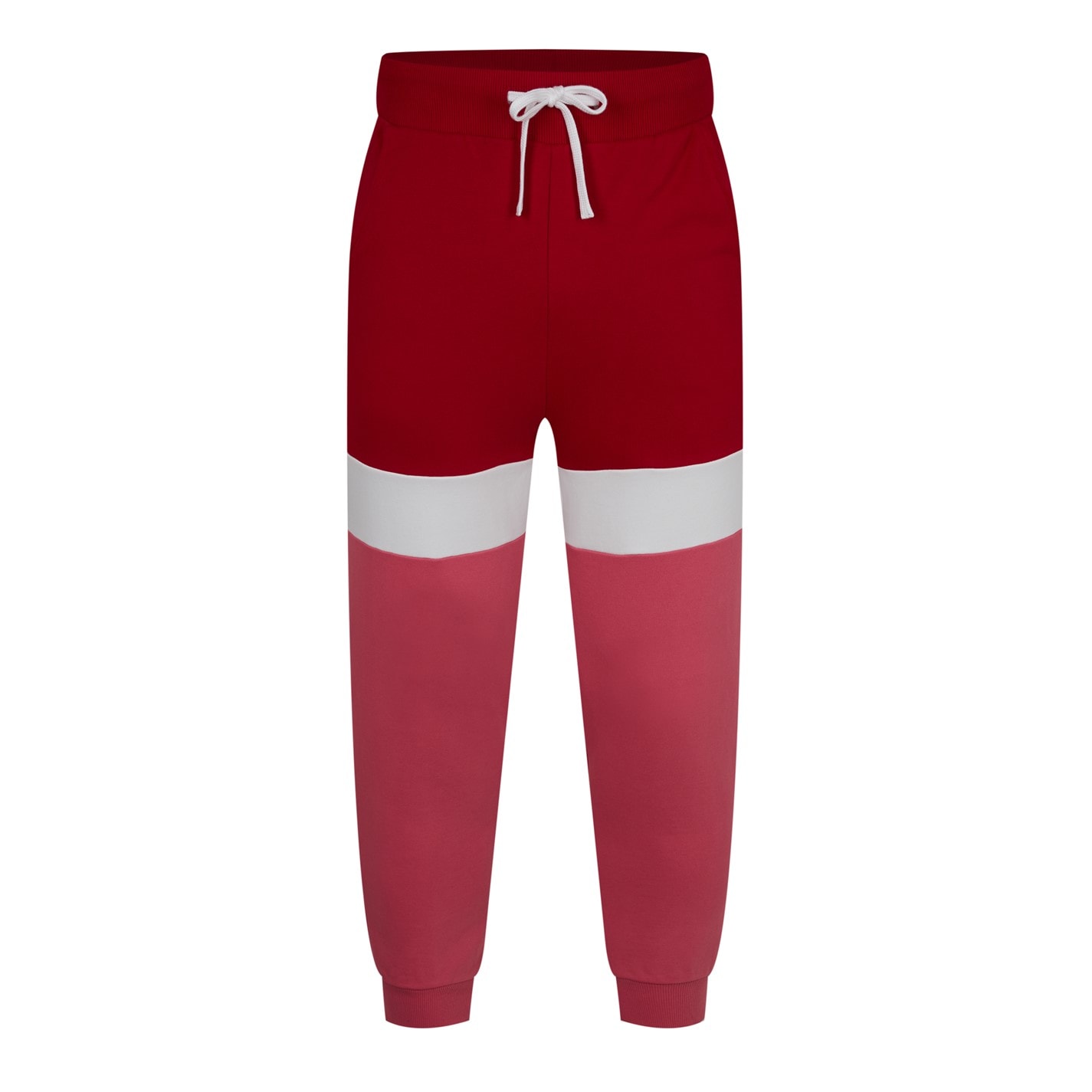 Tepláky United Colors of Benetton Red And Pink 5701154 Men's UCB Tiered Closed Hem Fleece Joggers - 1