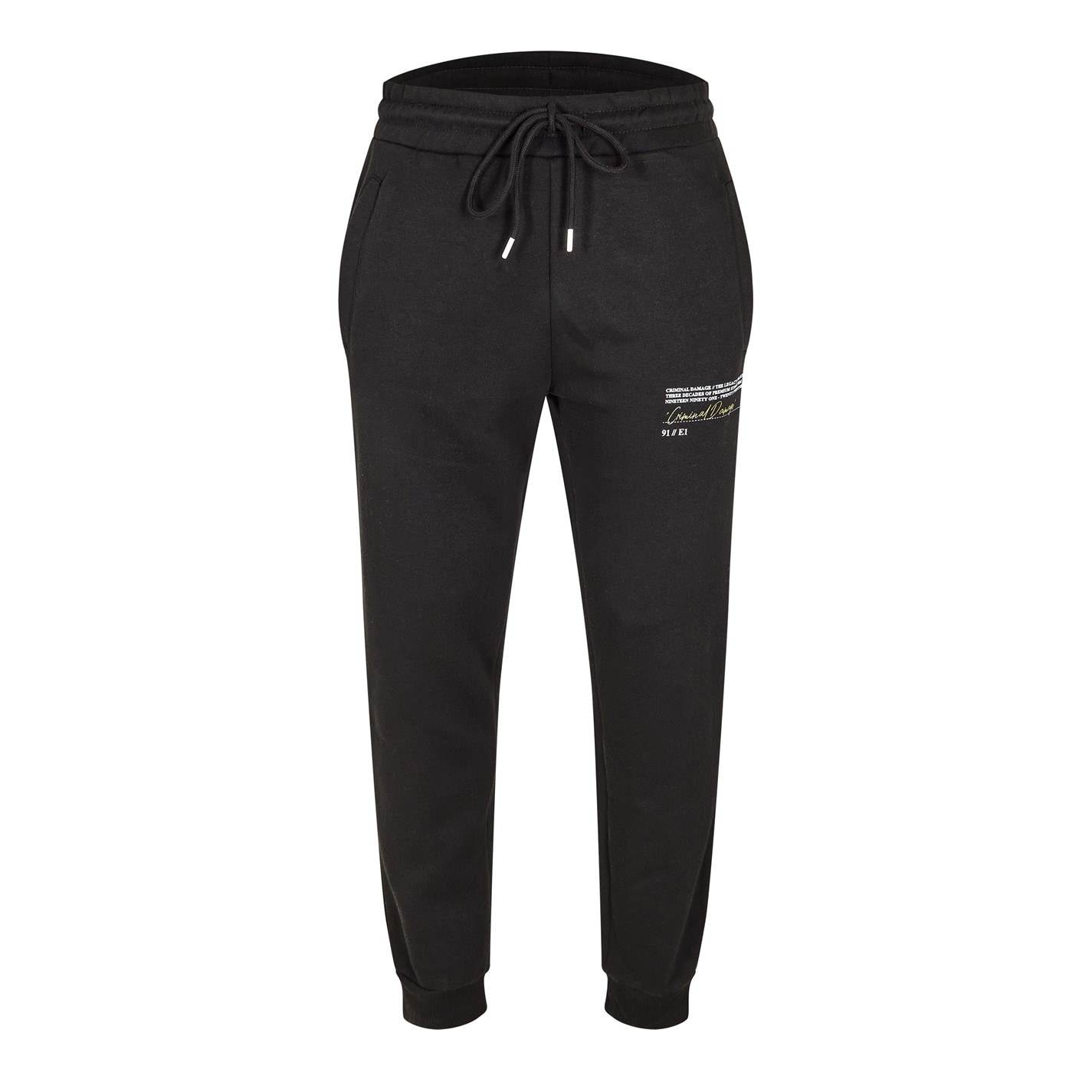 Tepláky Criminal Damage Black 6957222 Men's Legacy Closed Hem Fleece Joggers - 1