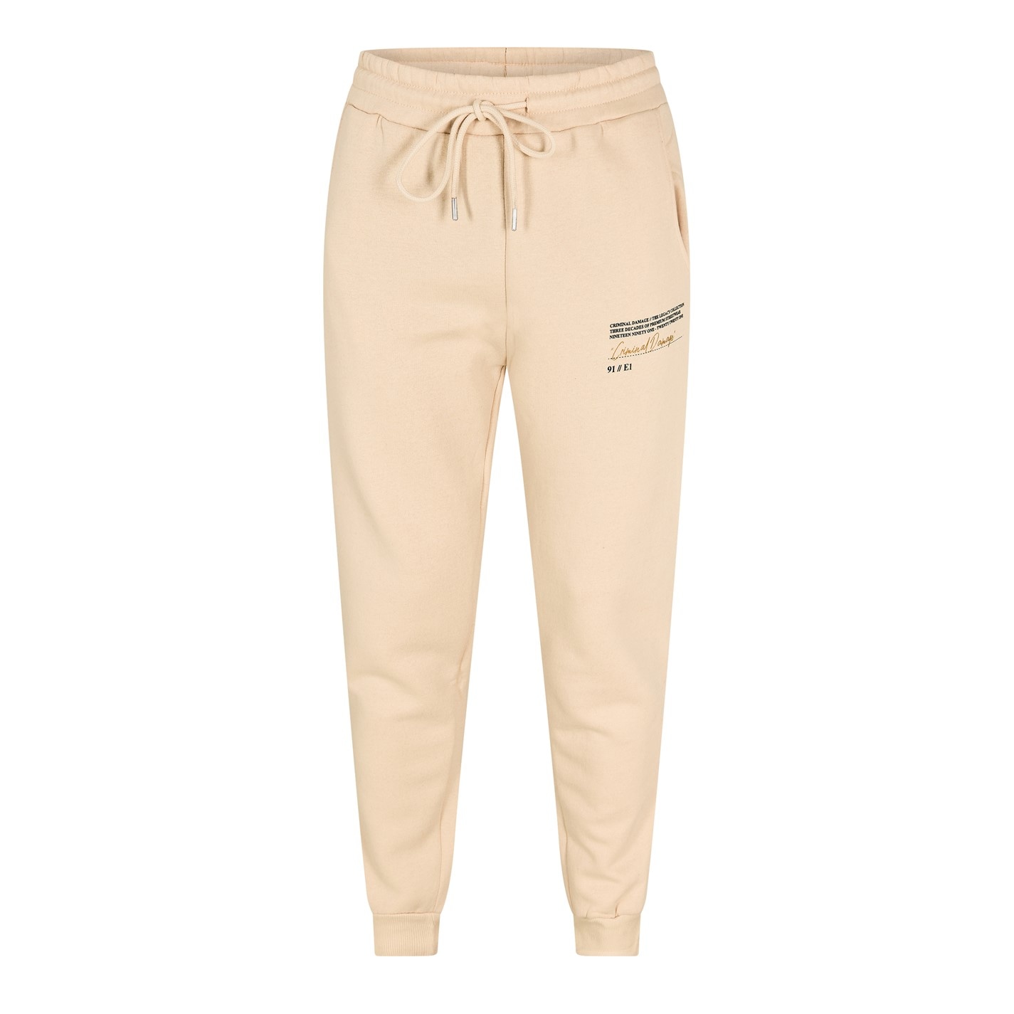 Tepláky Criminal Damage Sand 5529189 Men's Legacy Jogger Closed Hem Fleece Joggers - 1