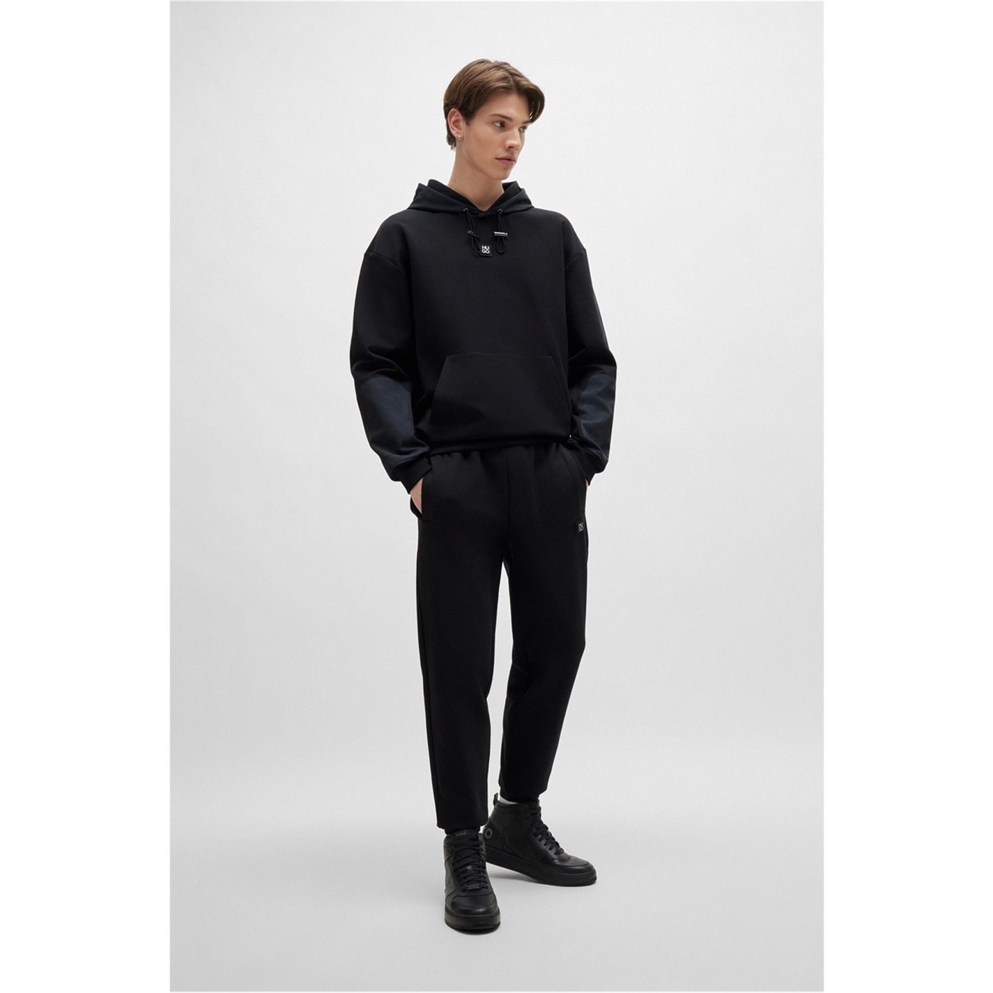 Tepláky HUGO Black 001 7781533 Men's Dimacs Fleece Closed Cuff Joggers - 3
