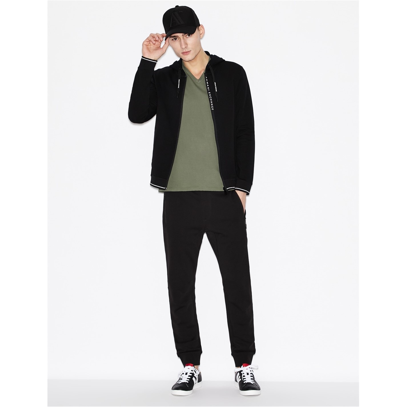 Tepláky Armani Exchange Black 494407 Zip Pocket Jogging Bottoms - 3