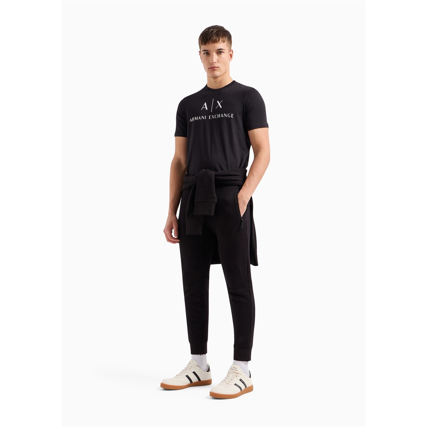 Tepláky Armani Exchange Black 494407 Zip Pocket Jogging Bottoms - 7