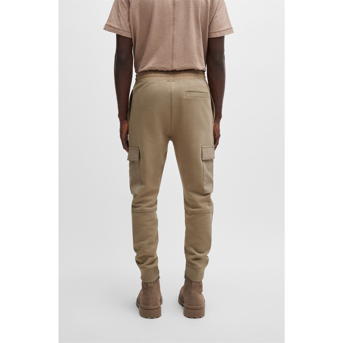 Tepláky Boss Open Brown 246 2710281 Men's Pocketcargo Closed Hem Fleece Trousers - 3