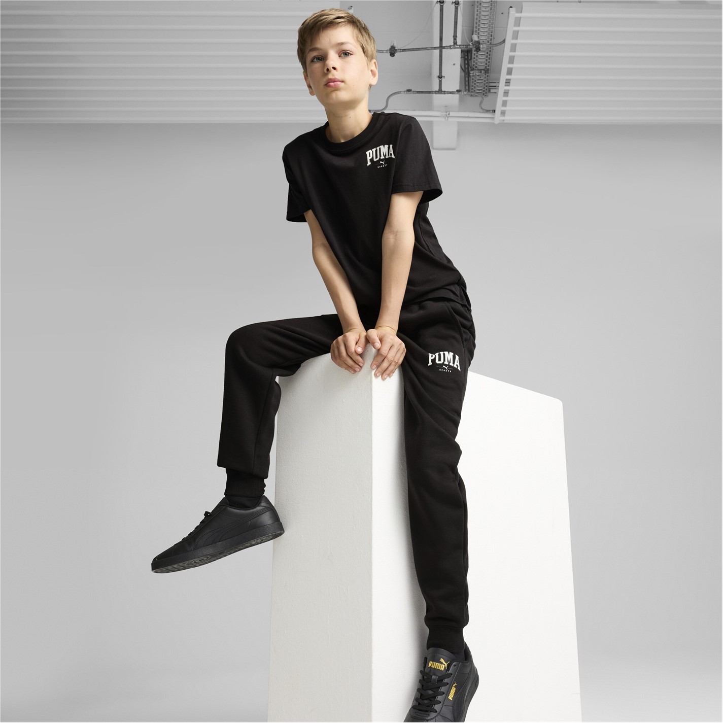Dětské tepláky Puma Puma Black 2443283 Unisex Kids' Squad Closed Hem Fleece Joggers - 4