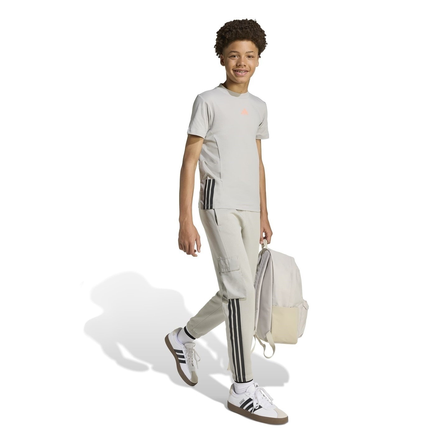 Dětské tepláky adidas Grey 456295 Utility Fleece Cargo Joggers Juniors - 3