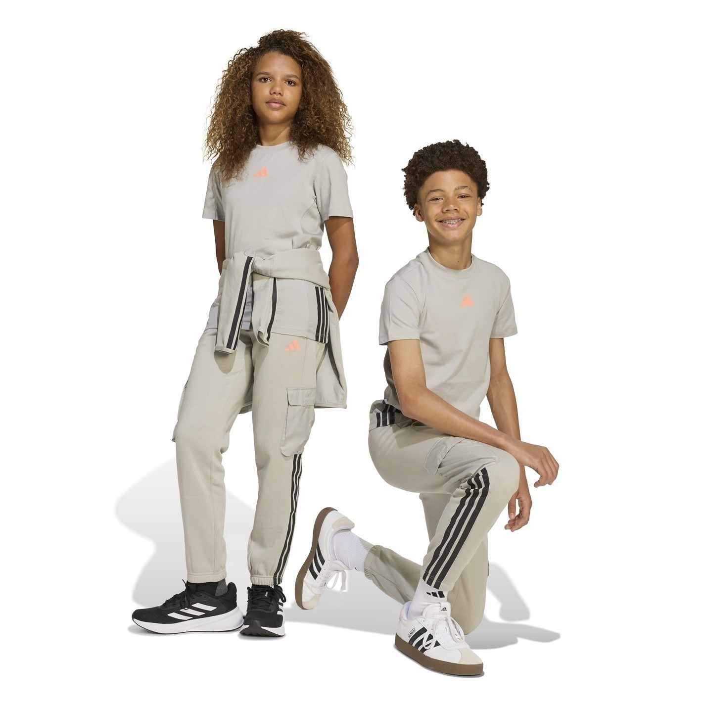 Dětské tepláky adidas Grey 456295 Utility Fleece Cargo Joggers Juniors - 5
