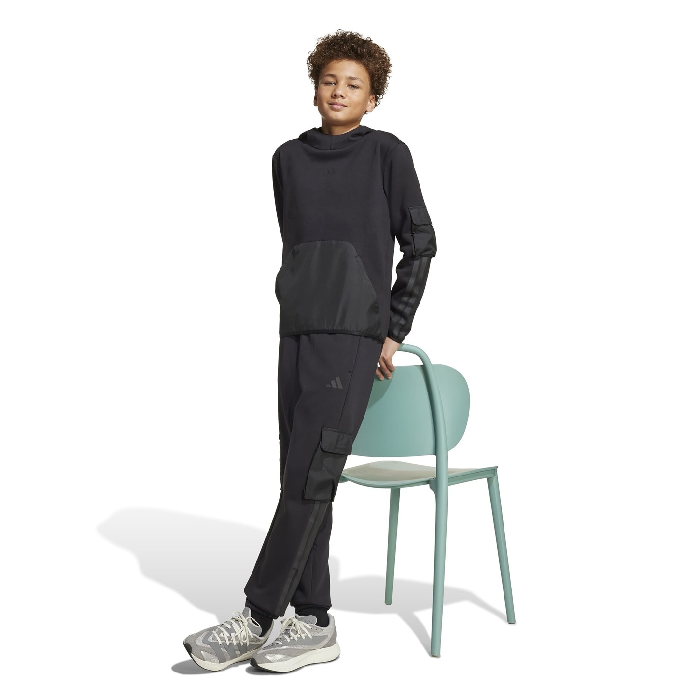 Dětské tepláky adidas Black 4945188 Utility Fleece Cargo Joggers Juniors - 6