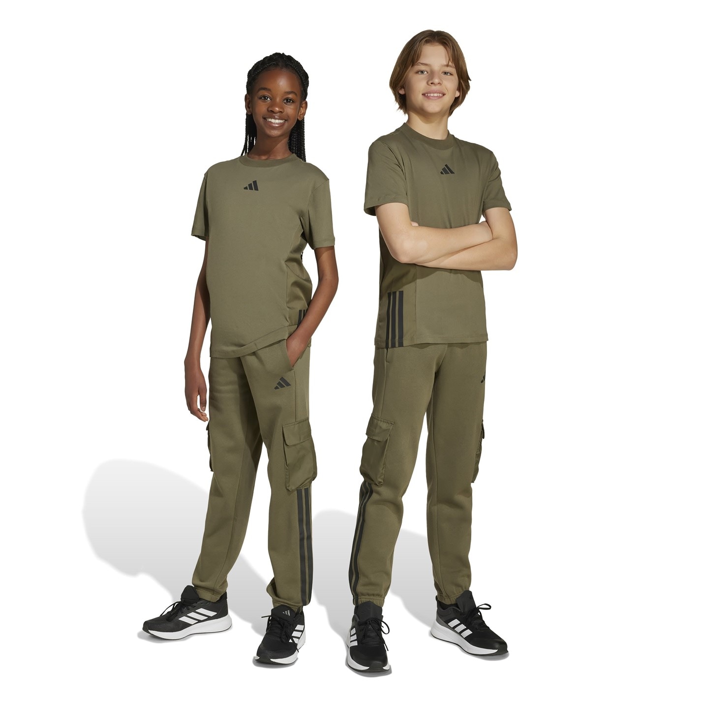 Dětské tepláky adidas Khaki 183734 Utility Fleece Cargo Joggers Juniors - 2