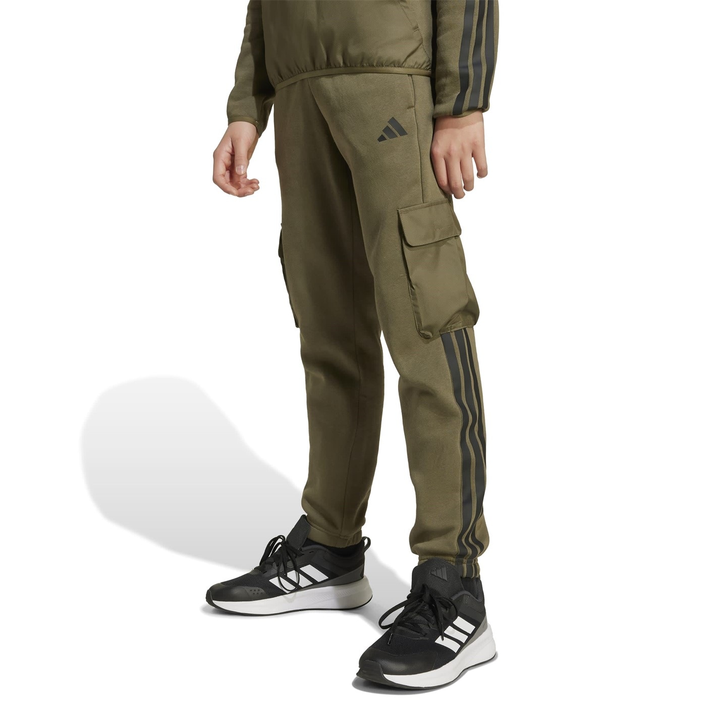 Dětské tepláky adidas Khaki 183734 Utility Fleece Cargo Joggers Juniors - 4
