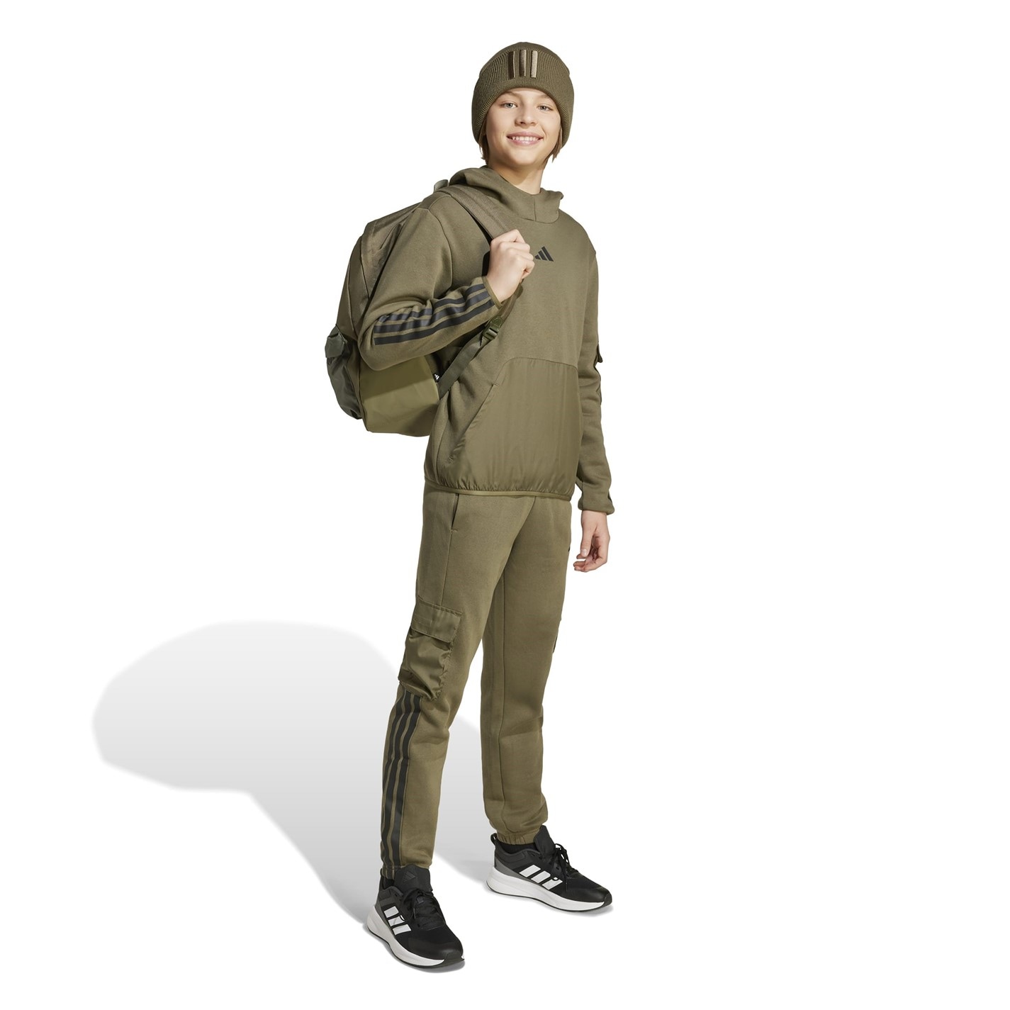Dětské tepláky adidas Khaki 183734 Utility Fleece Cargo Joggers Juniors - 6