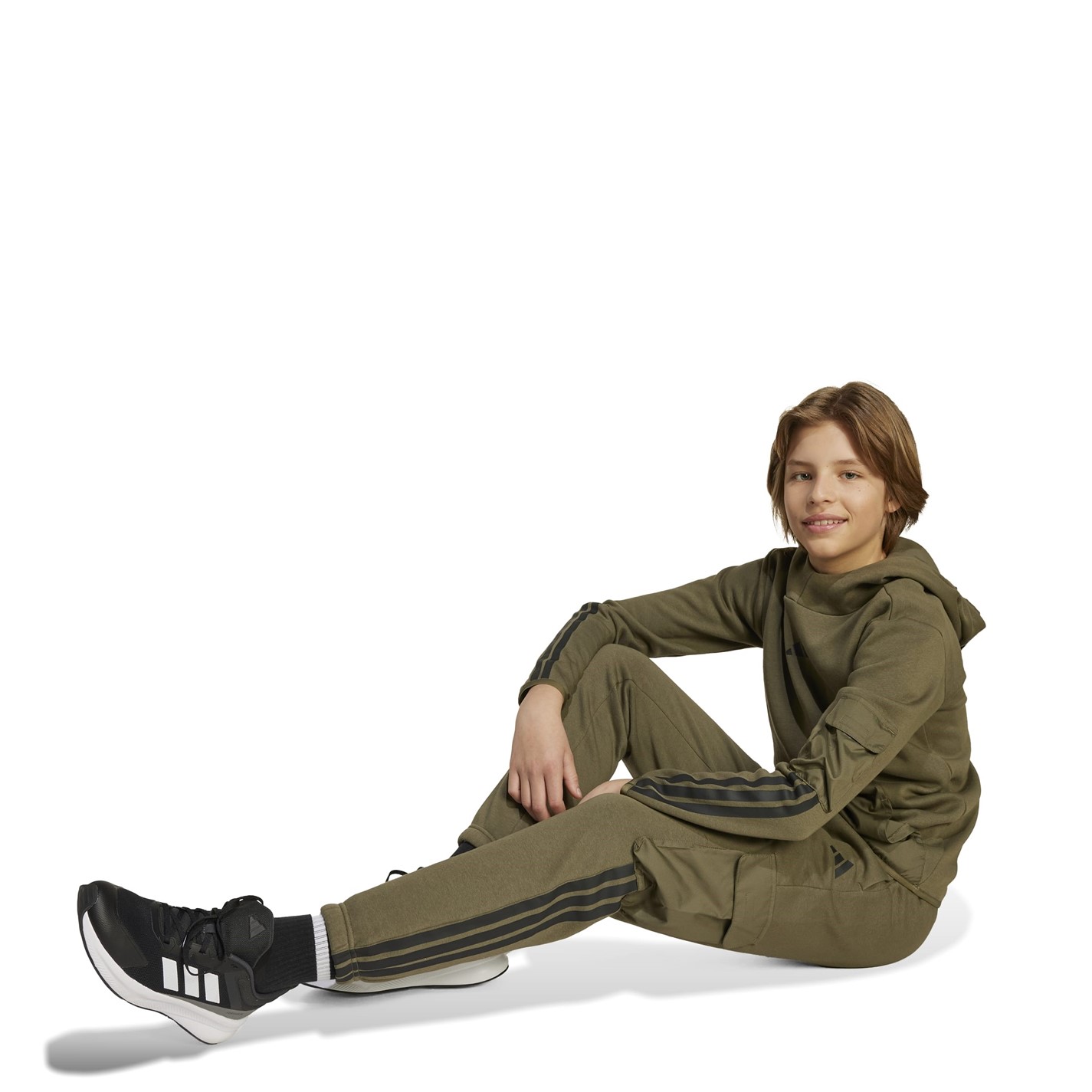Dětské tepláky adidas Khaki 183734 Utility Fleece Cargo Joggers Juniors - 7