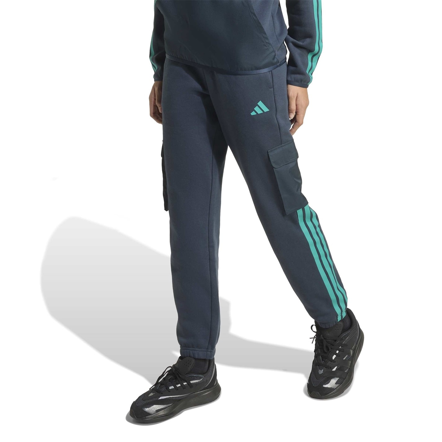 Dětské tepláky adidas Ink Blue 6480430 Utility Fleece Cargo Joggers Juniors - 4