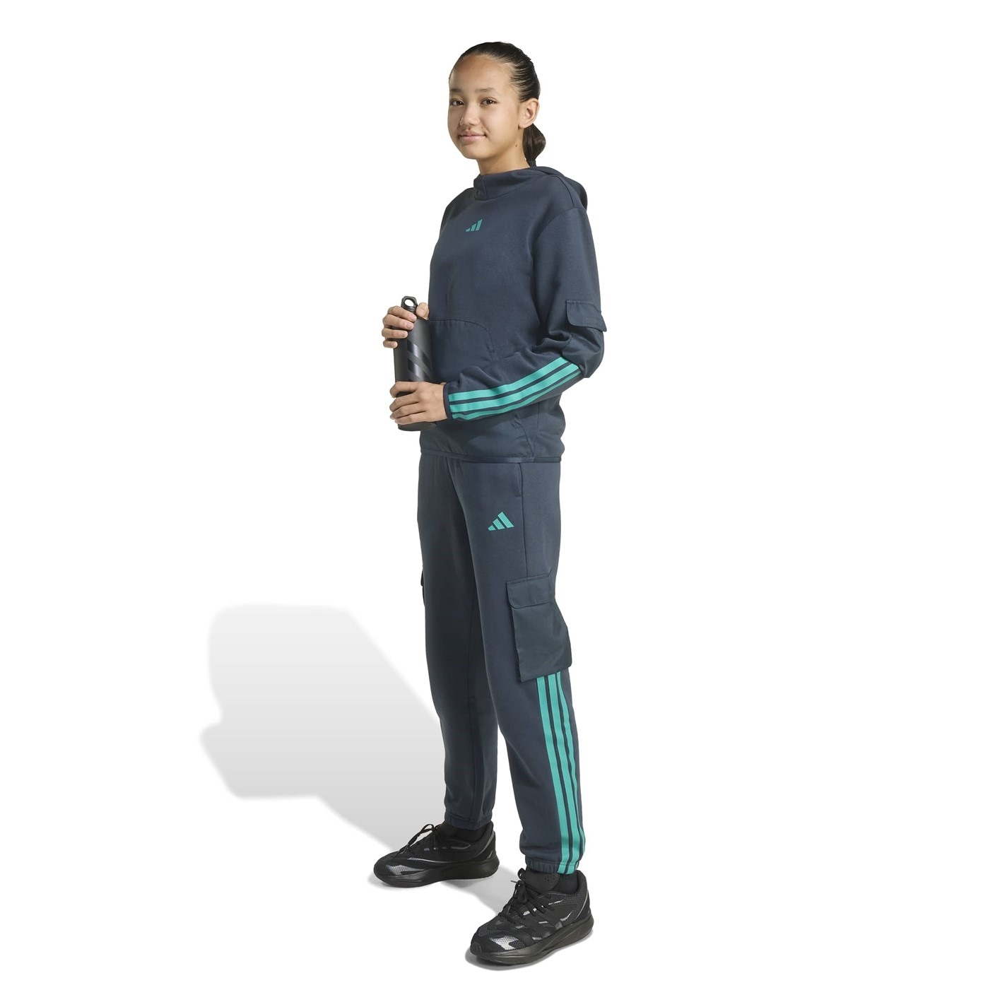 Dětské tepláky adidas Ink Blue 6480430 Utility Fleece Cargo Joggers Juniors - 7