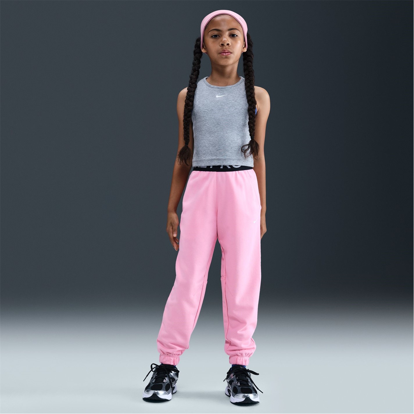 Nike Pink 7042501 Pro Dri-FIT Jogging Bottoms Juniors - 7