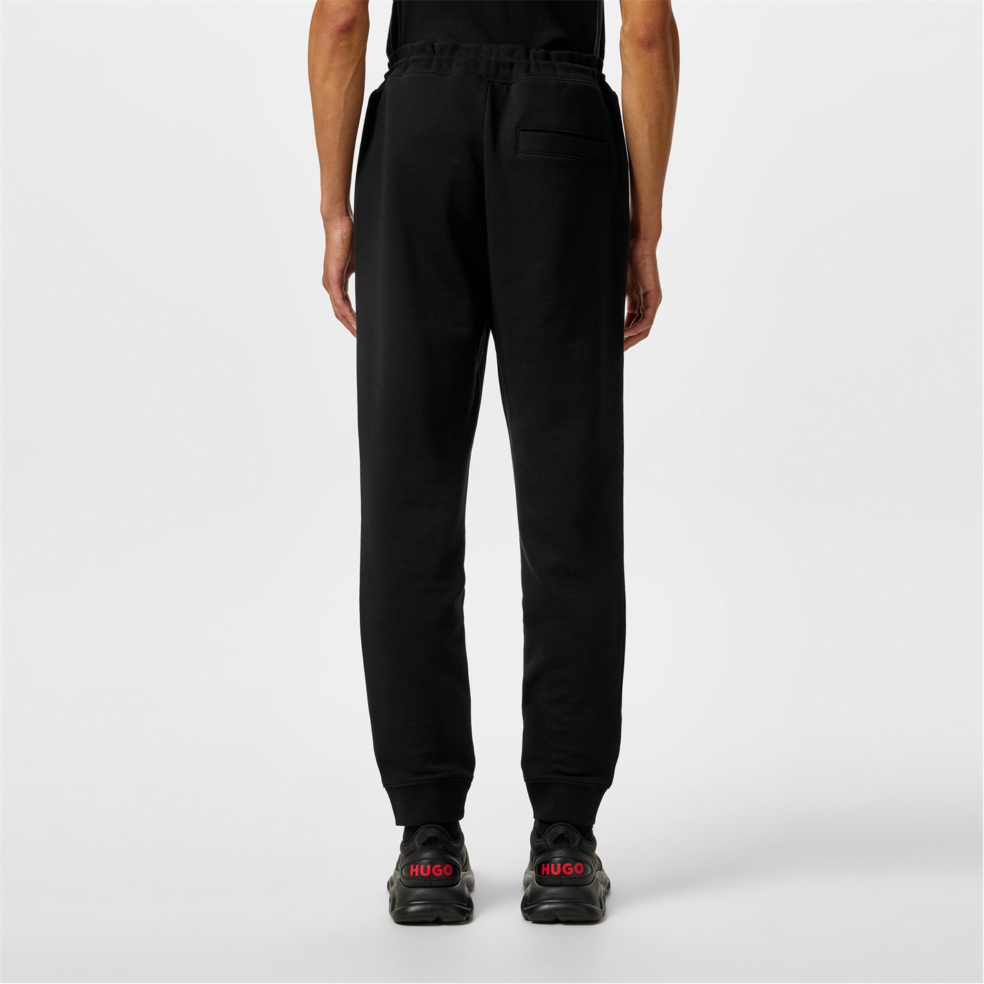 Kalhoty Hugo Black 001 8487307 Mens HUGO Doak Closed Hem Jogging Bottoms with Logo Detail - 3