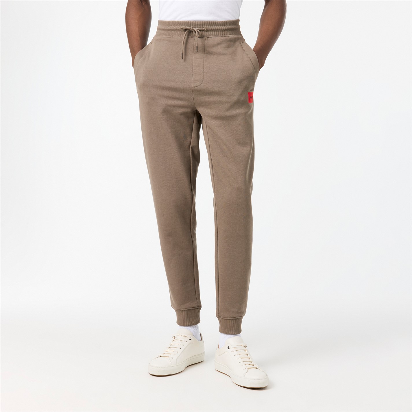Tepláky Hugo Med Grey 032 7187395 Mens HUGO Doak Closed Hem Jogging Bottoms with Logo Detail - 3